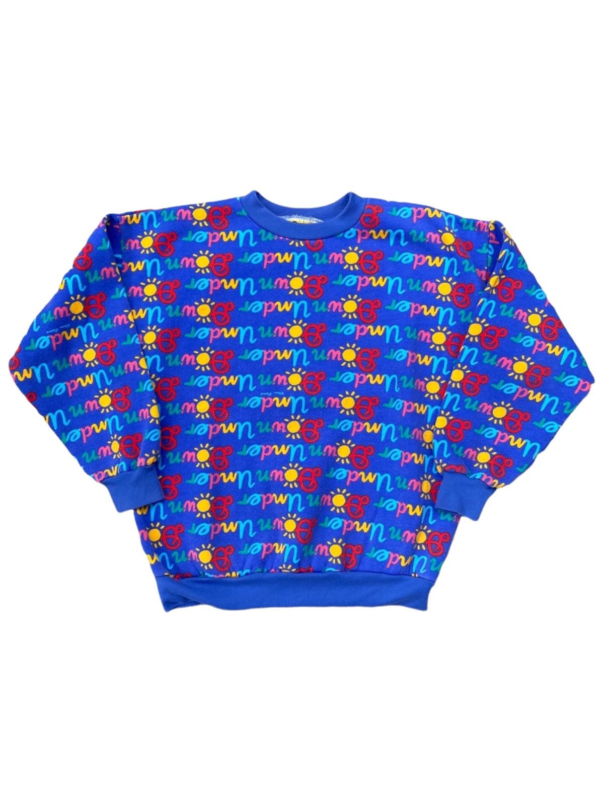 image of Ken Done Australia Pop Art Full Print Vintage Sweatshirt. Y in Blue, Men's (Size Medium)