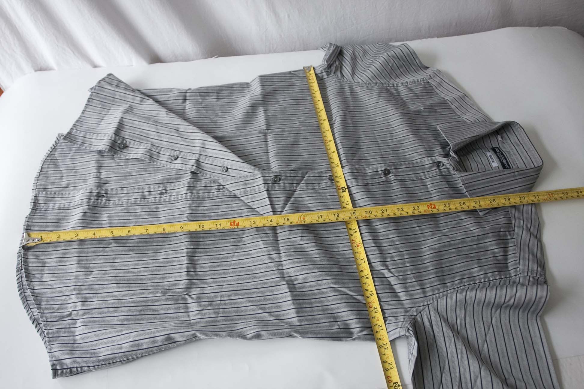Dolce & Gabbana Dolce & Gabbana Martini Shirt Gray Stripe Size 16/ 41 Size US L / EU 52-54 / 3 - 4 Thumbnail