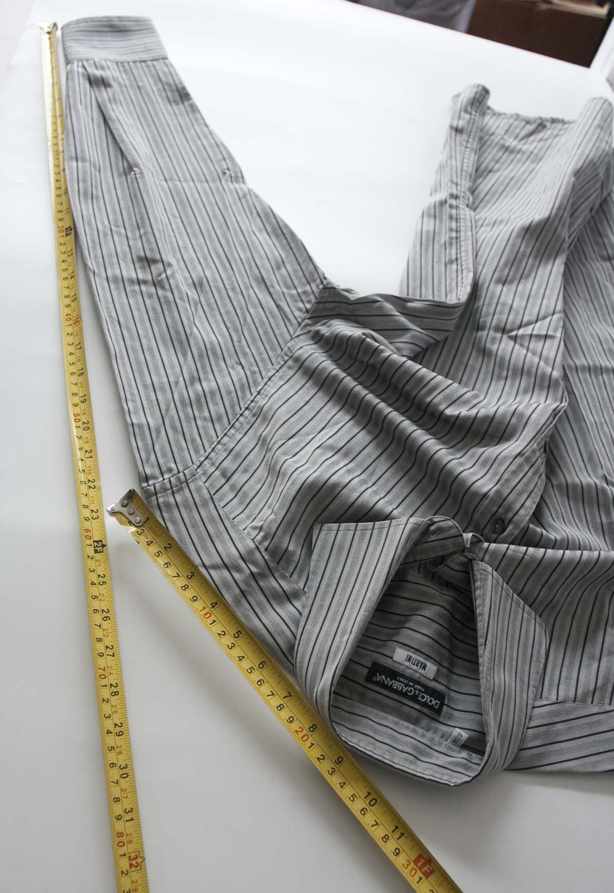 Dolce & Gabbana Dolce & Gabbana Martini Shirt Gray Stripe Size 16/ 41 Size US L / EU 52-54 / 3 - 5 Thumbnail