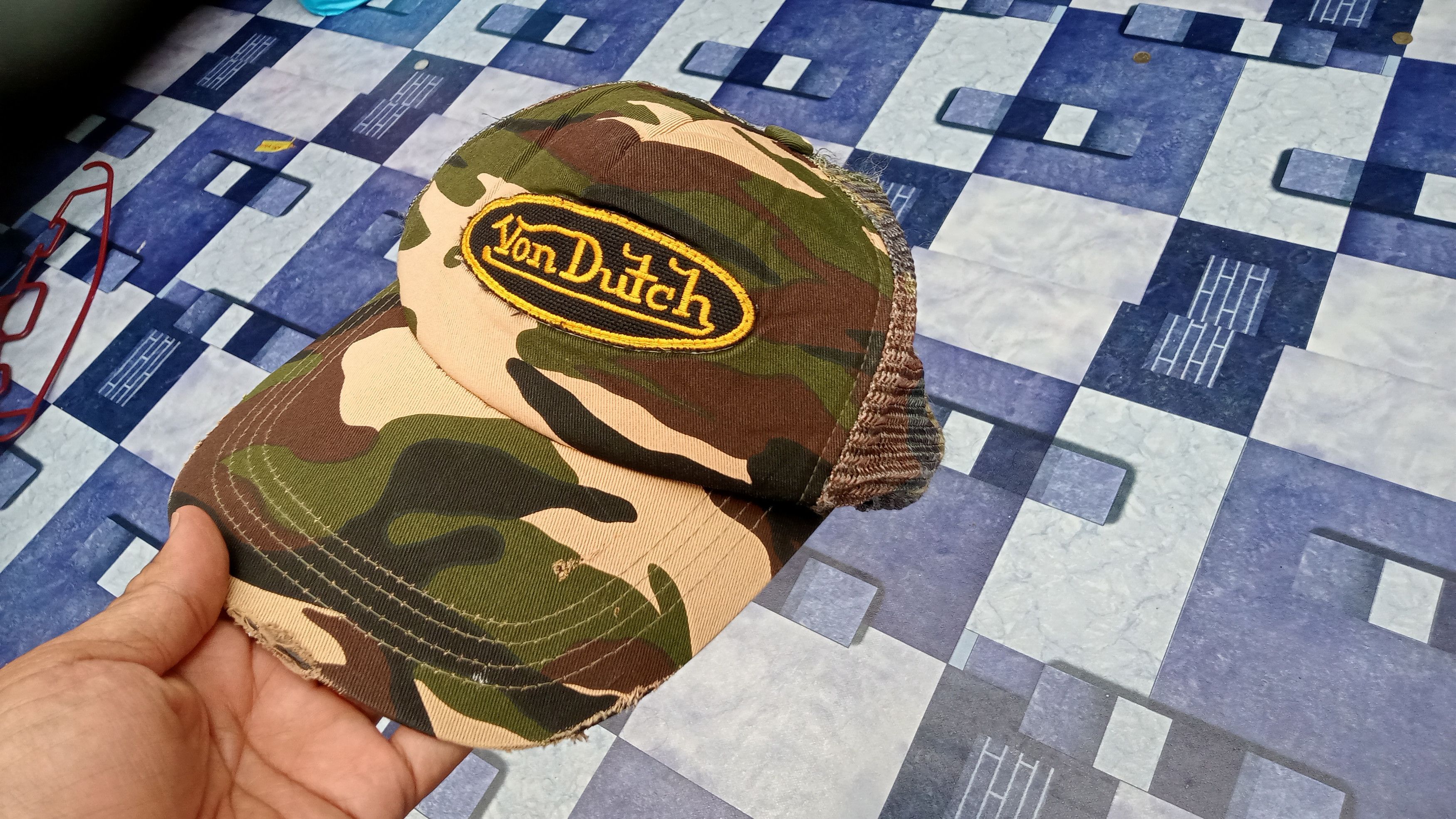 Vintage Vintage Von Dutch Camo Trucker Hat Size ONE SIZE - 6 Thumbnail