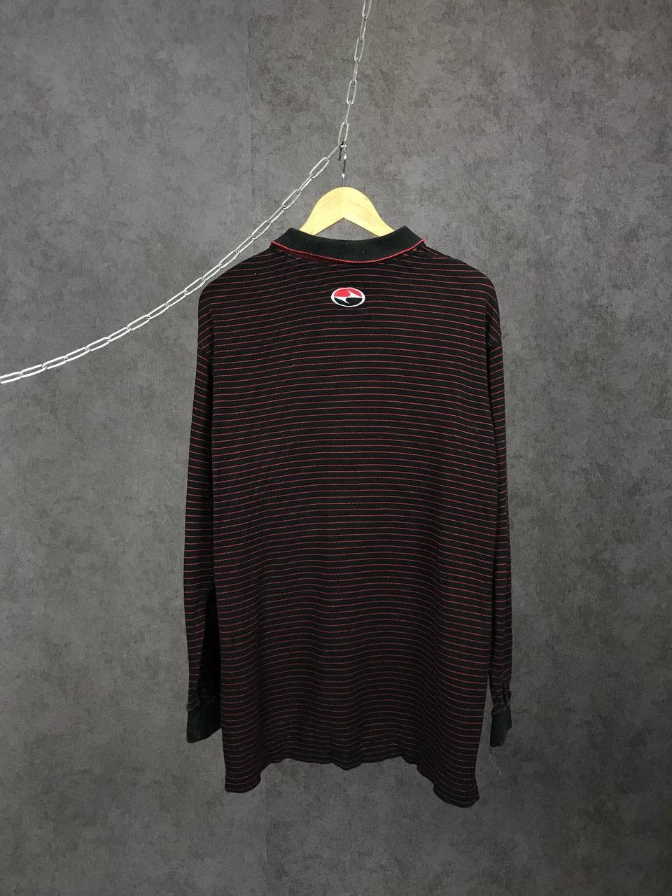 Vintage Nike swoosh streetwear vintage center logo polo sweatshirt Size US L / EU 52-54 / 3 - 4 Thumbnail