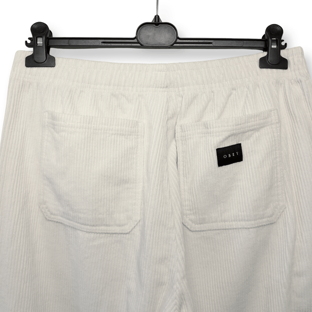 Obey Obey Regular Straight Fit White Bone Splash Corduroy Pants S Size 29" - 8 Thumbnail