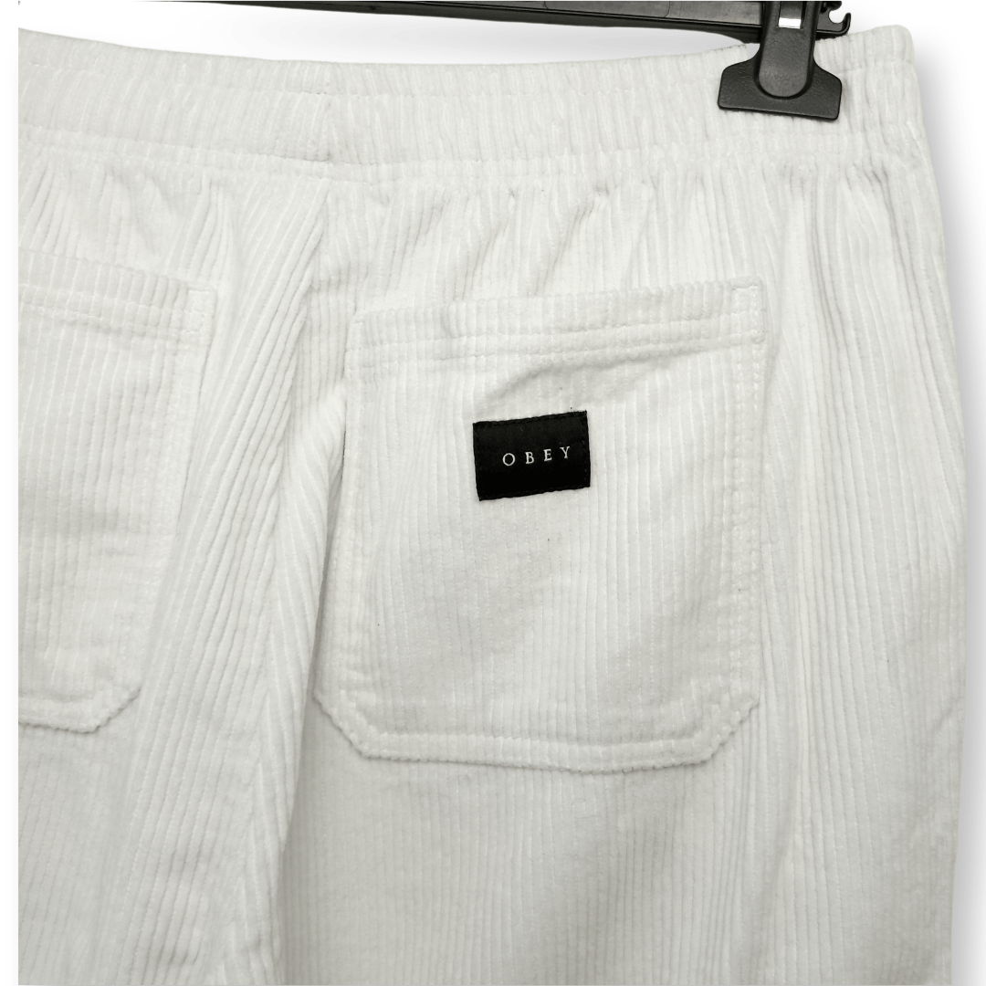 Obey Obey Regular Straight Fit White Bone Splash Corduroy Pants S Size 29" - 9 Thumbnail