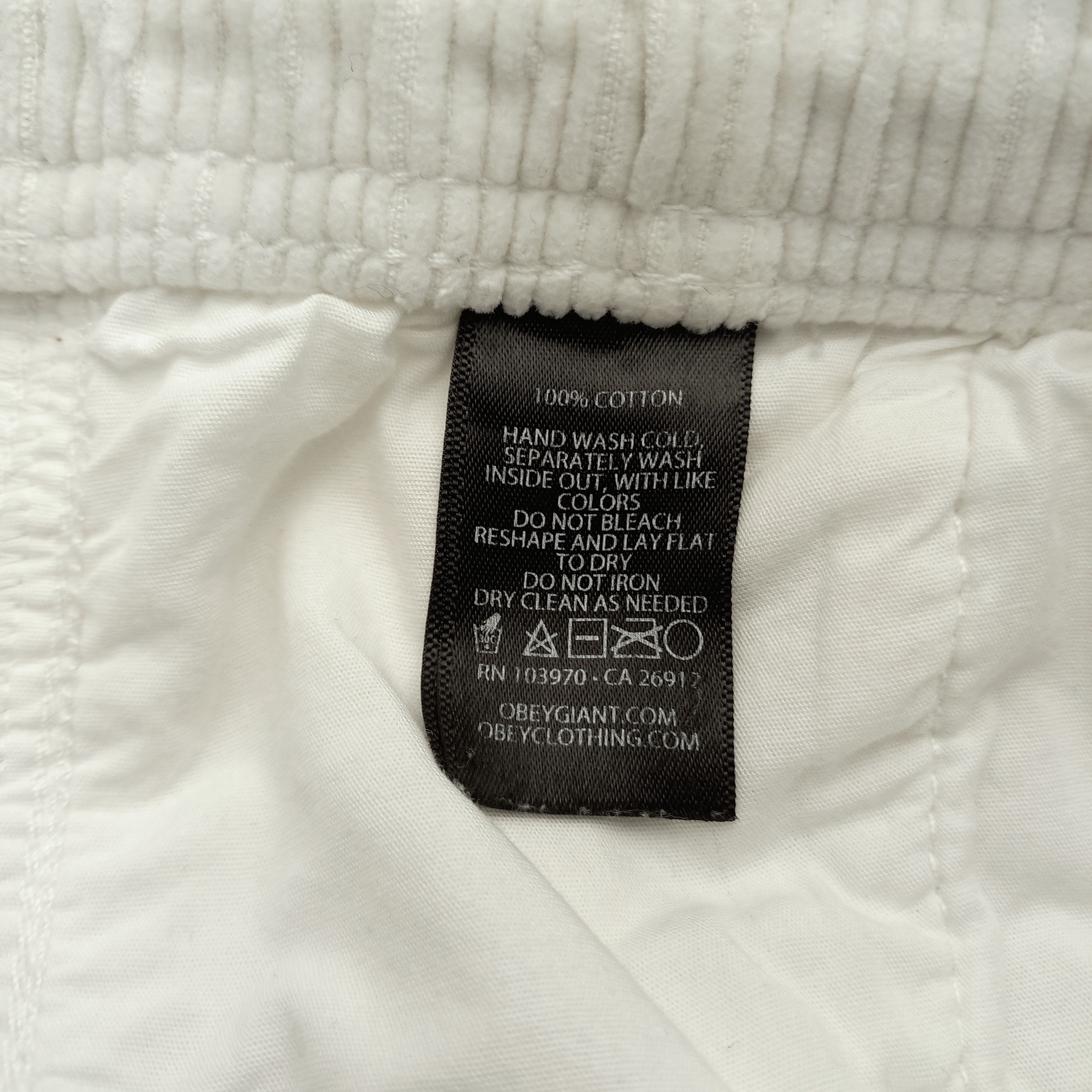 Obey Obey Regular Straight Fit White Bone Splash Corduroy Pants S Size 29" - 12 Thumbnail