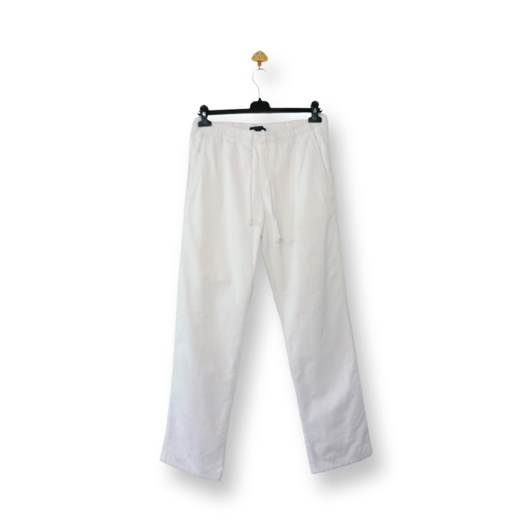 Obey Obey Regular Straight Fit White Bone Splash Corduroy Pants S Size 29" - 4 Thumbnail