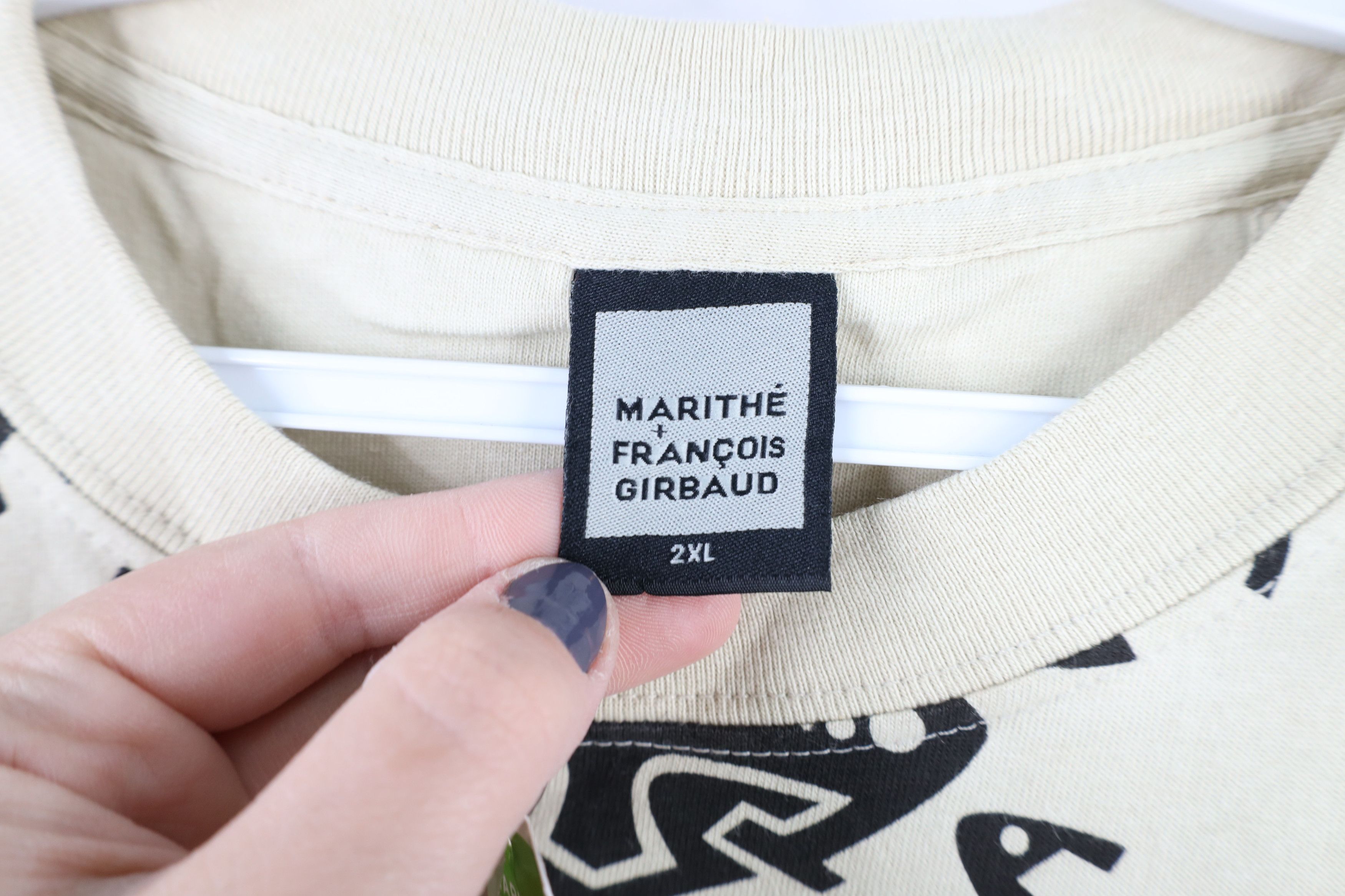 Marithe + Francois Girbaud NOS Vintage 90s Marithe Francois Girbaud T-Shirt Brown Sugar Size US XXL / EU 58 / 5 - 4 Thumbnail