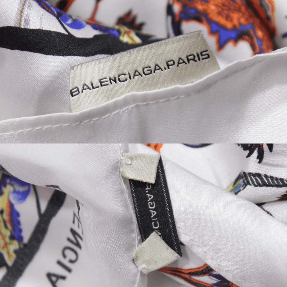 Balenciaga Birds Printed Silk Scarf Size ONE SIZE - 6 Thumbnail