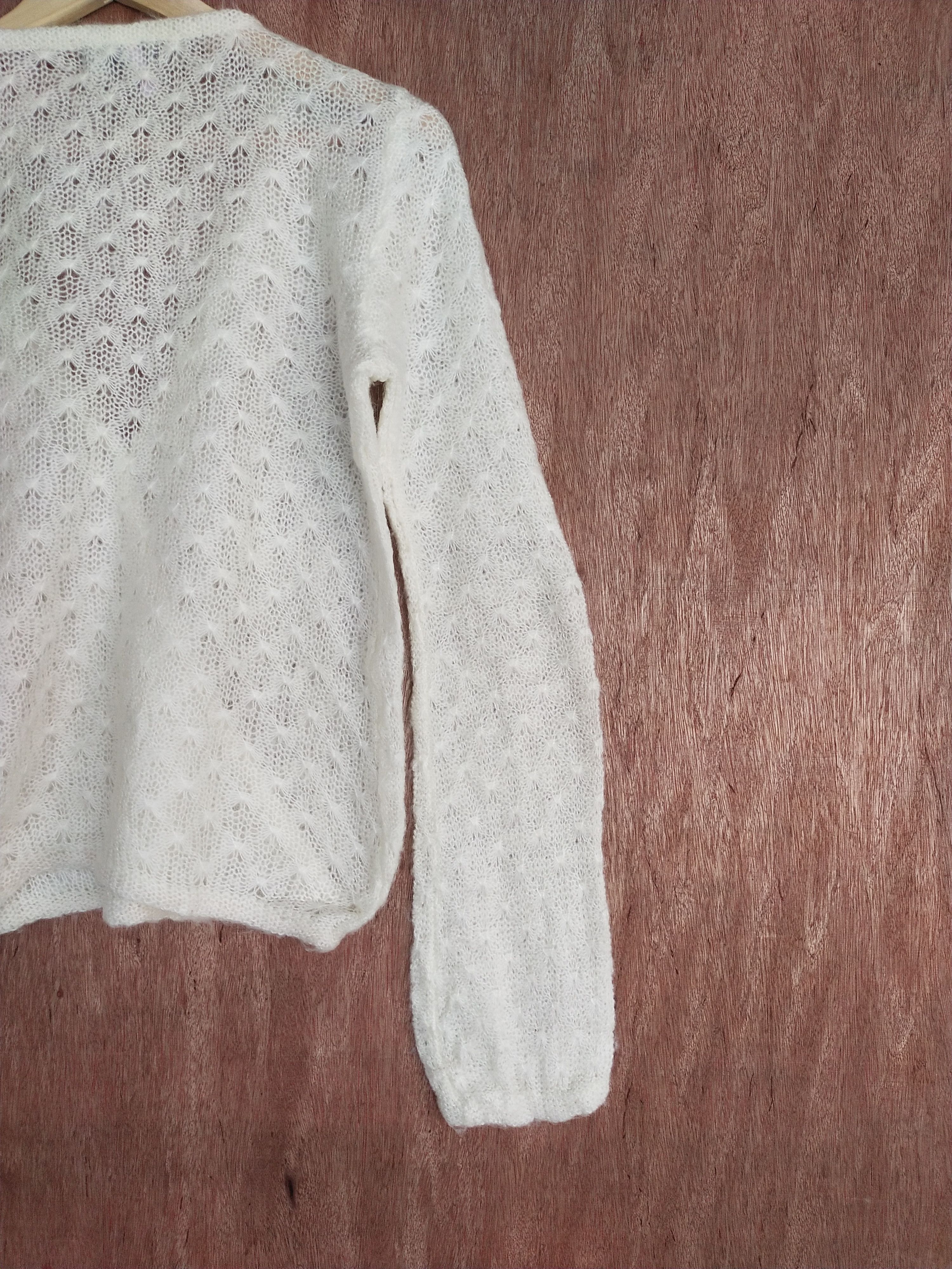 Vintage Japan Caparanka cream crochet knitwear cardigan #H183 Size M / US 6-8 / IT 42-44 - 10 Thumbnail