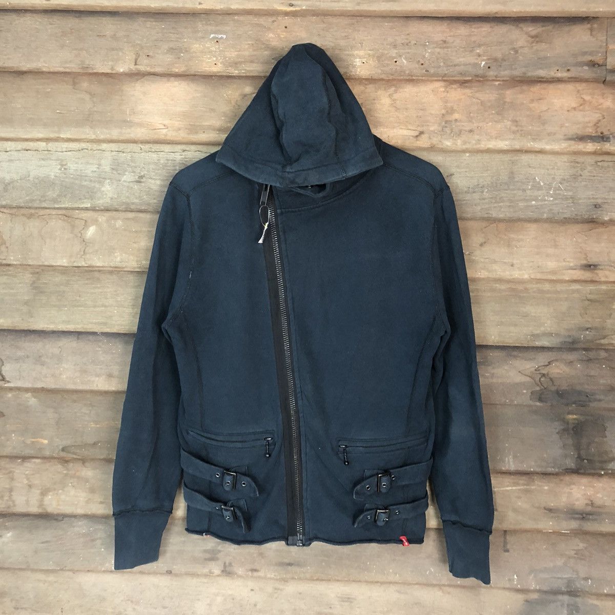 Levi's DLL Levis Dark Blue buckle sweater Hoodie #2067 Size US M / EU 48-50 / 2 - 1 Thumbnail