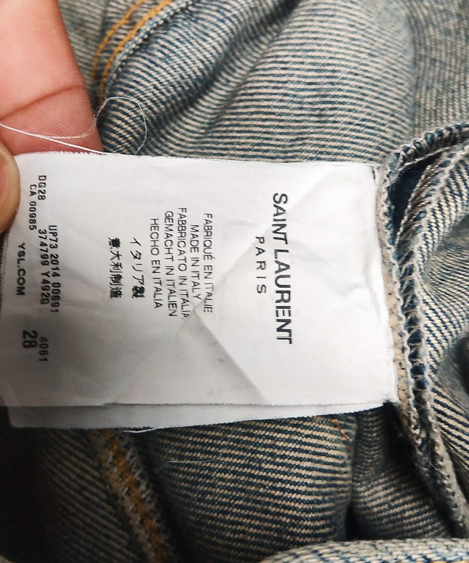 Saint Laurent Paris Saint Laurent Paris D09 2014 women's jeans, denim Size 28 Size 28" / US 6 / IT 42 - 11 Thumbnail