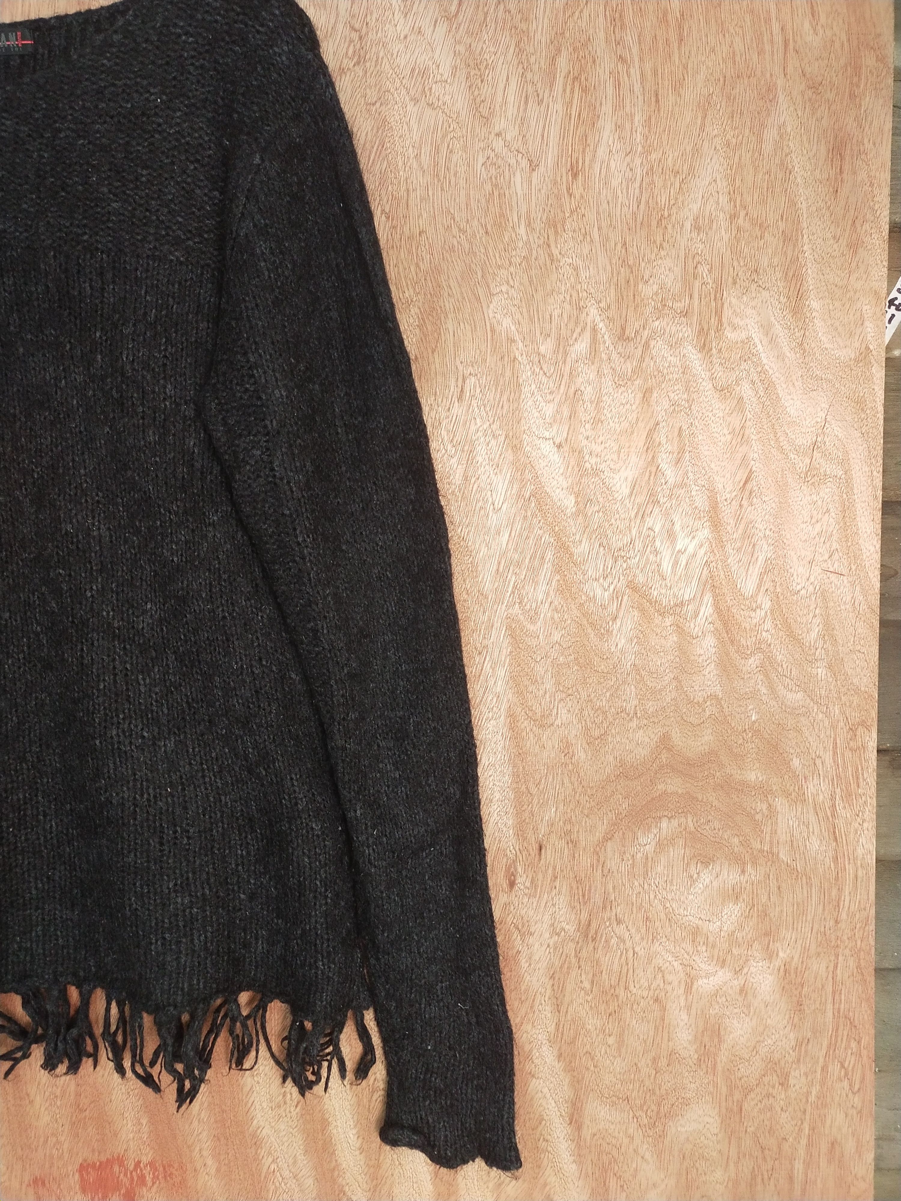 Japanese Brand Morgan Homme black distressed knitwear #H264 Size US M / EU 48-50 / 2 - 3 Thumbnail