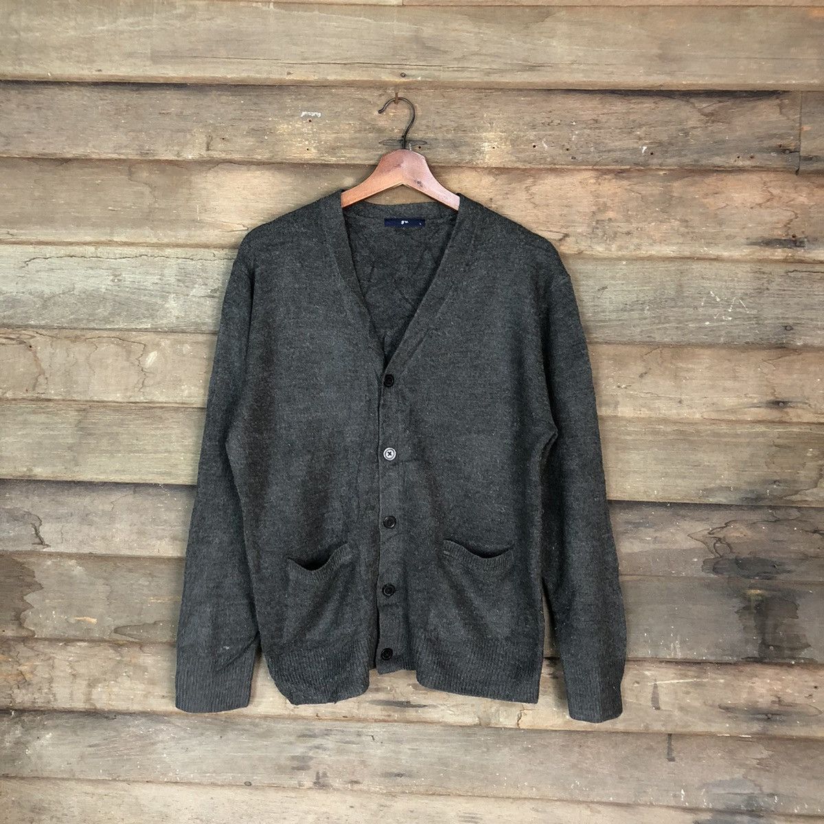 Japanese Brand Gu Black Cardigan knitwear vintage #H033 Size US L / EU 52-54 / 3 - 1 Thumbnail