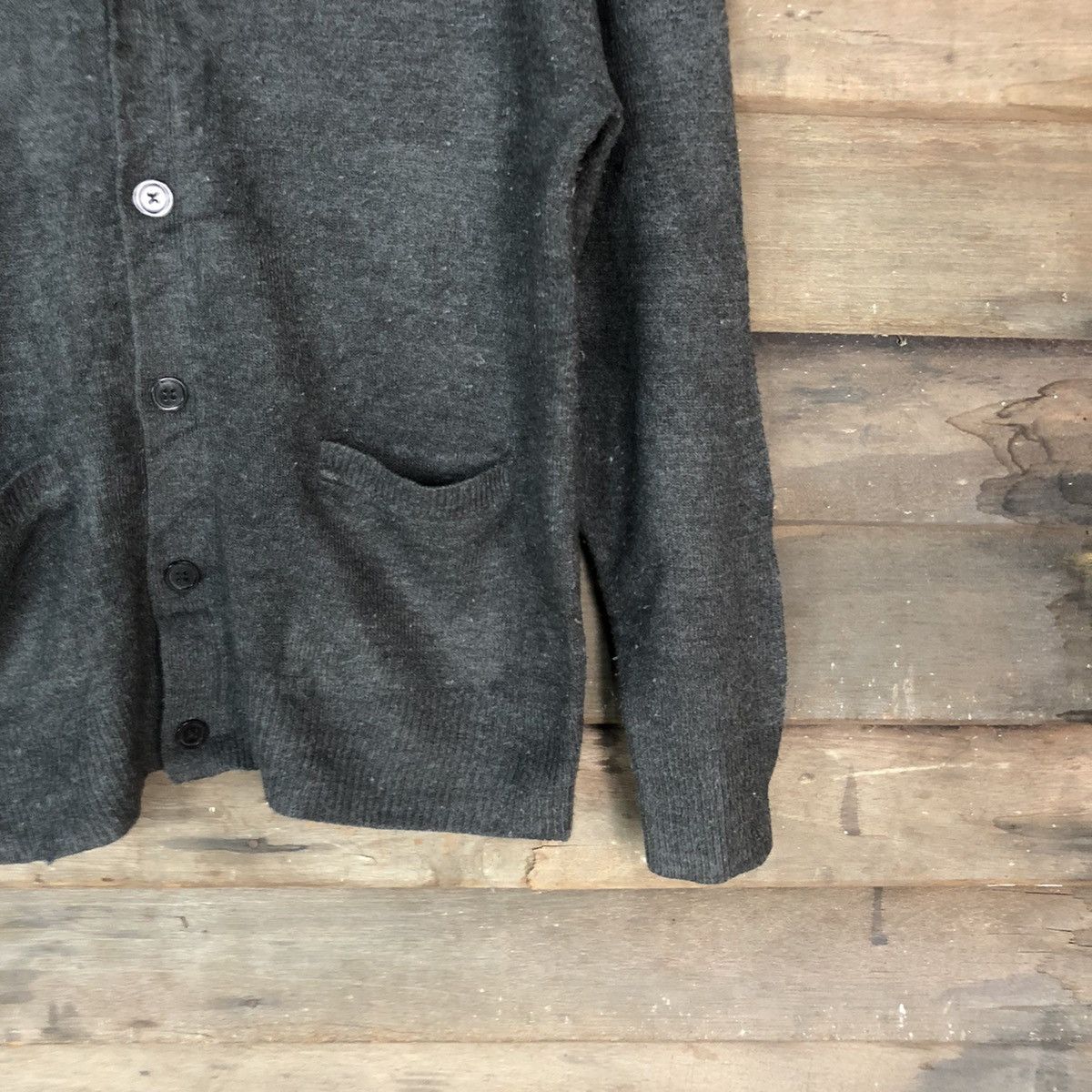 Japanese Brand Gu Black Cardigan knitwear vintage #H033 Size US L / EU 52-54 / 3 - 5 Thumbnail