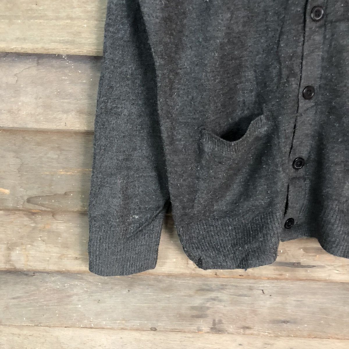 Japanese Brand Gu Black Cardigan knitwear vintage #H033 Size US L / EU 52-54 / 3 - 4 Thumbnail