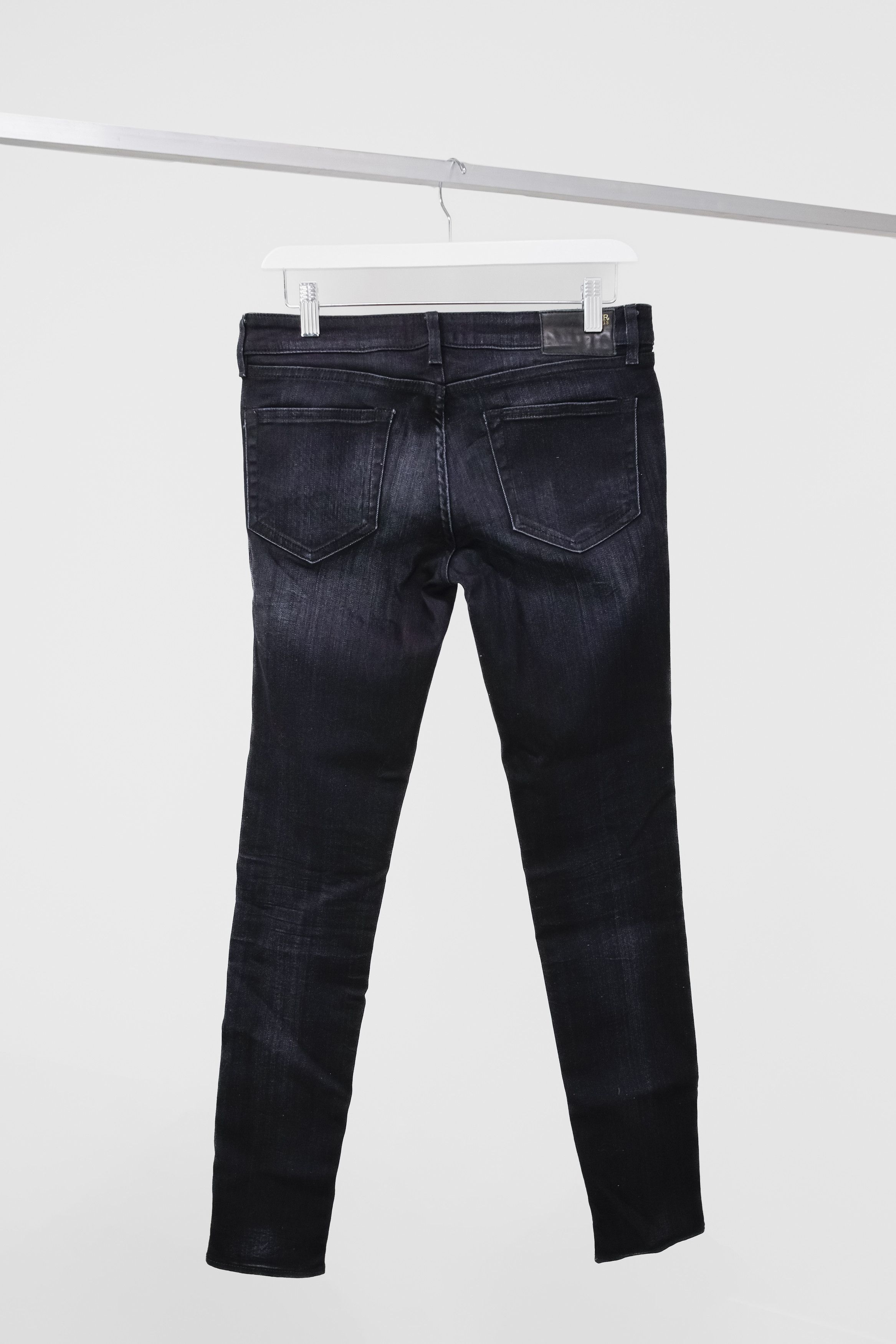 R13 Faded Black Skinny Jeans