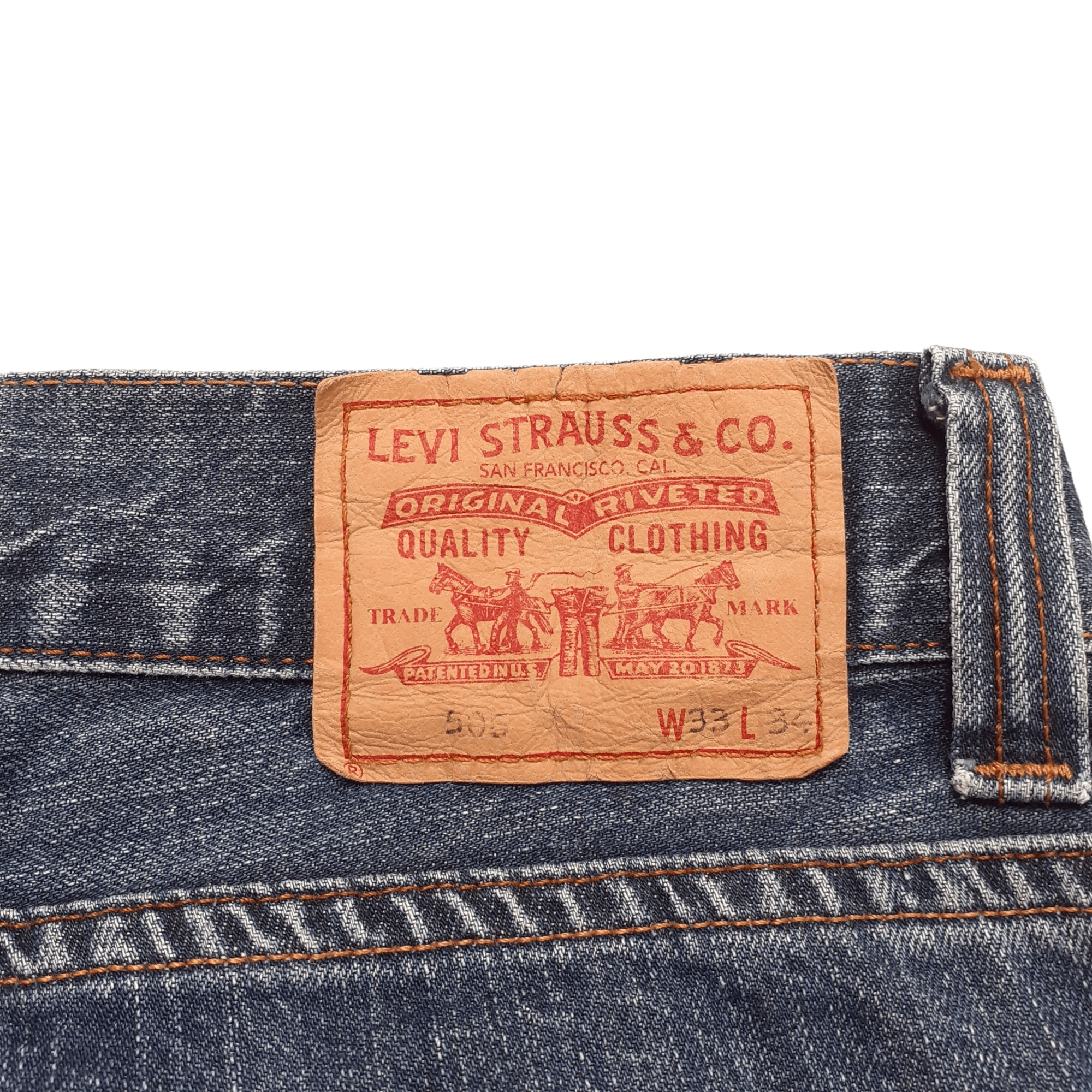 Levi's × Levi's Vintage Clothing × Vintage Vintage 00's Levi's 506 Straight Size 33 Blue Denim Shorts Size US 33 - 3 Thumbnail