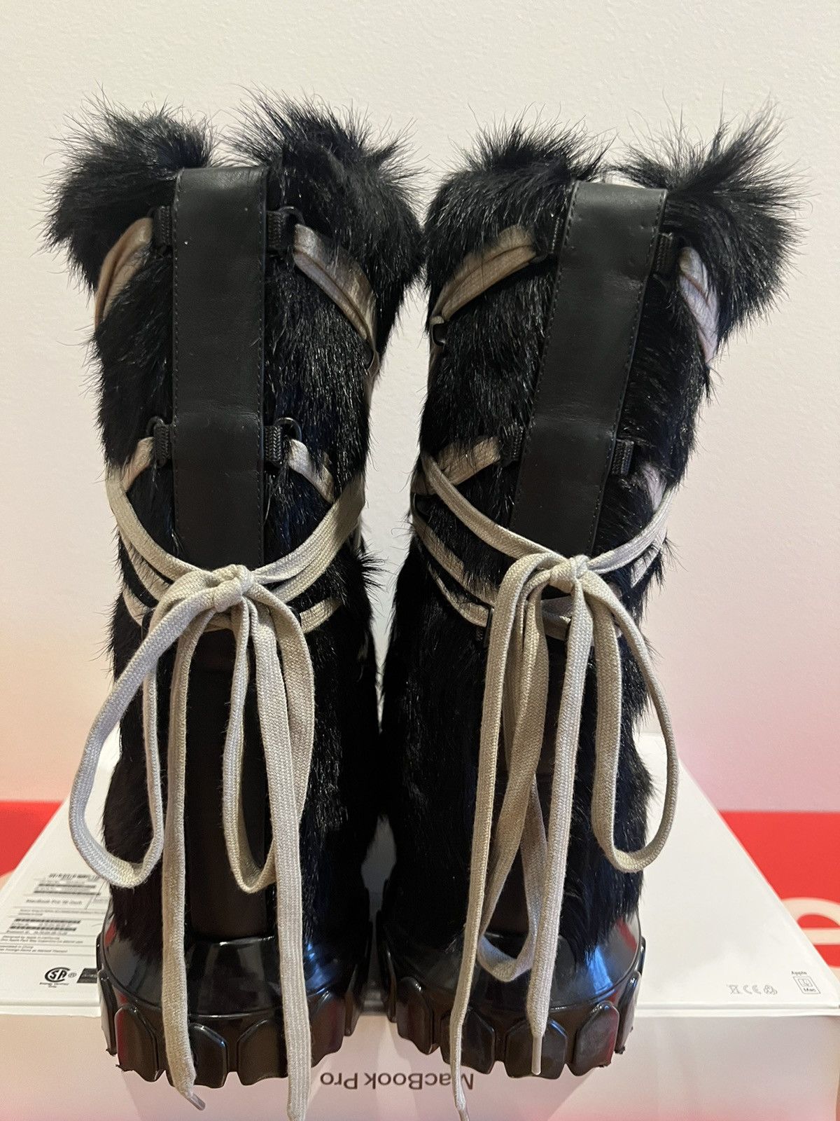 Rick Owens Rick Owens Pony Hair Megalace Lunar Boots RARE Size US 9 / EU 42 - 3 Thumbnail
