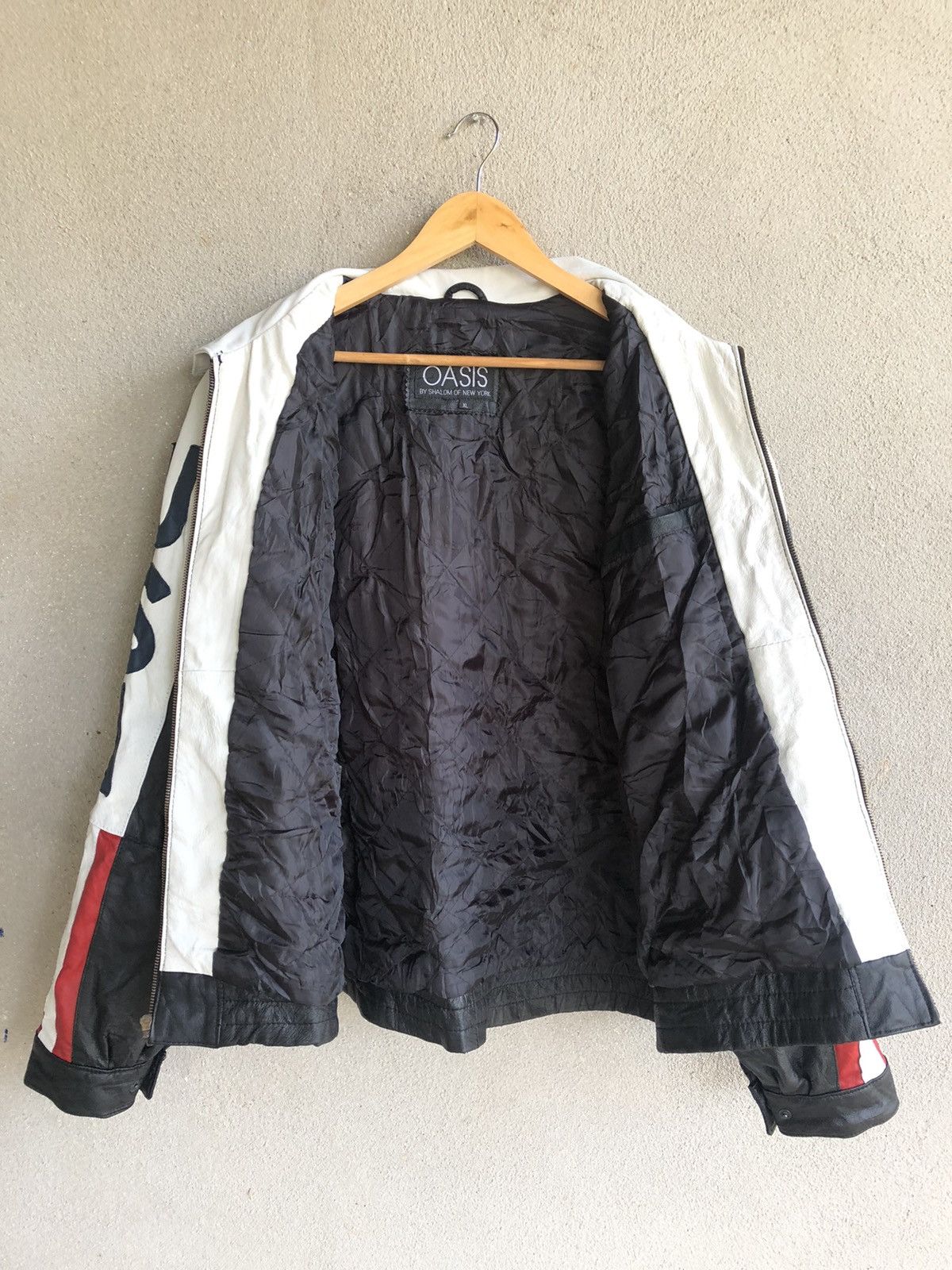 Vintage Vintage Flag USA leather jacket Size US XL / EU 56 / 4 - 3 Thumbnail