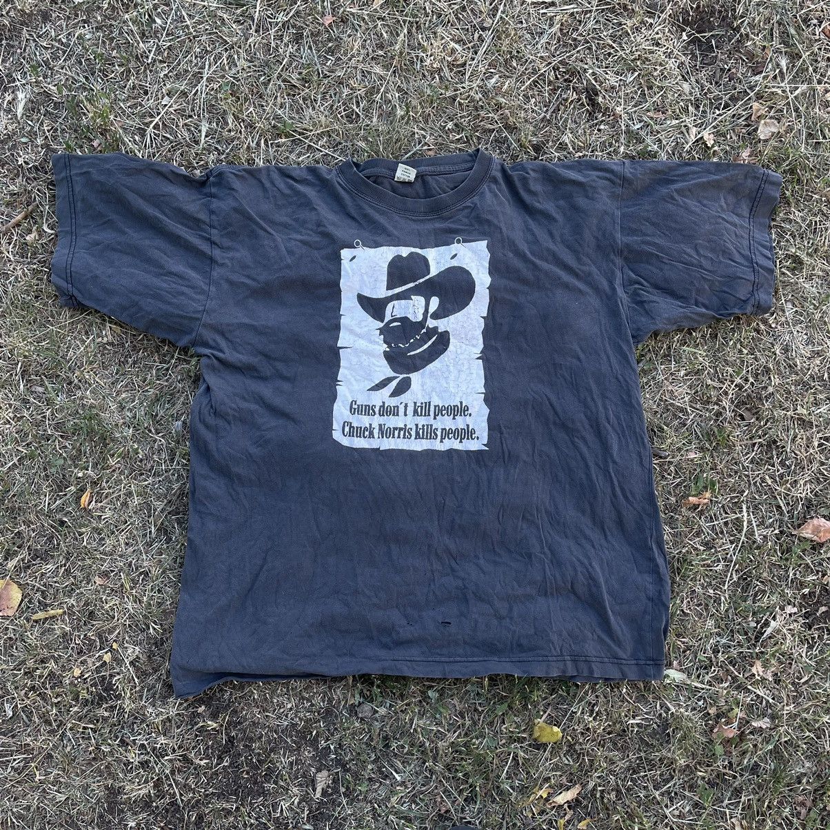 Band Tees Vintage 90s Chuck Norris Humor Tee Art Band Rock Streetwear Size US XXL / EU 58 / 5 - 1 Thumbnail