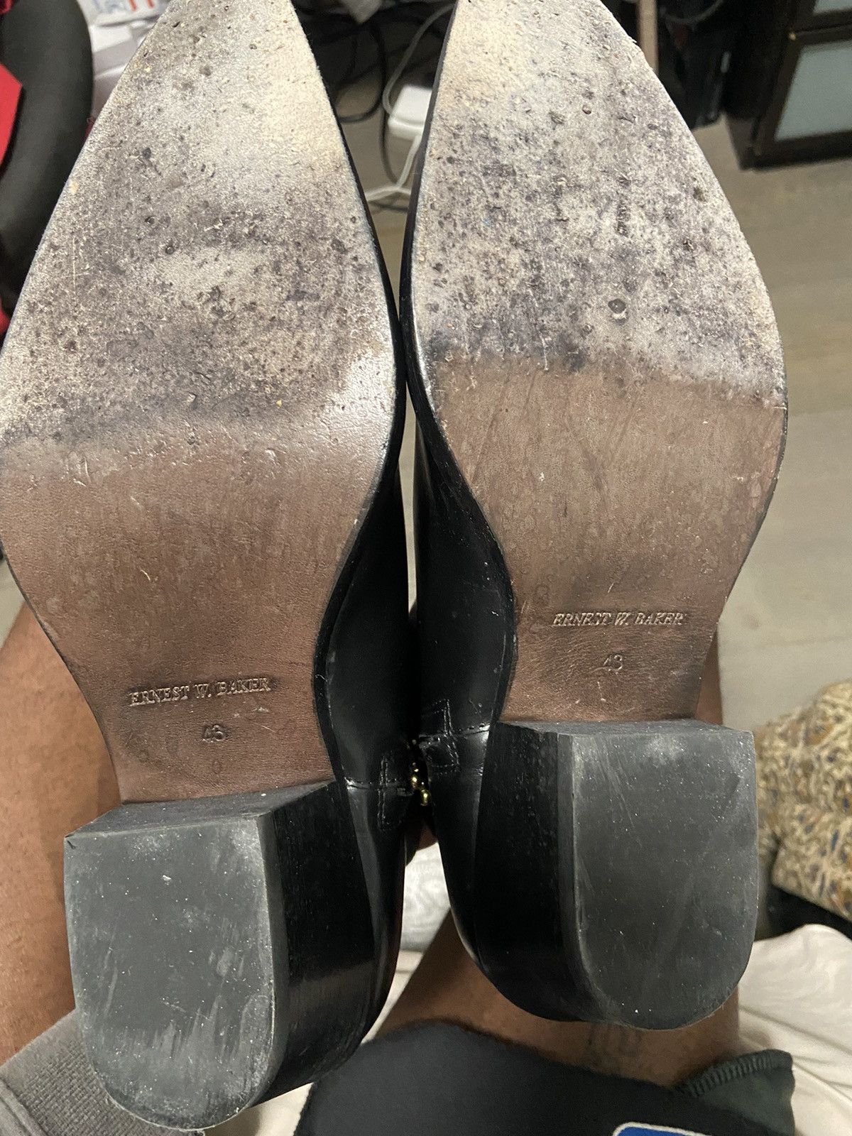 Ernest W. Baker Black Western Boots Ernest W. Baker