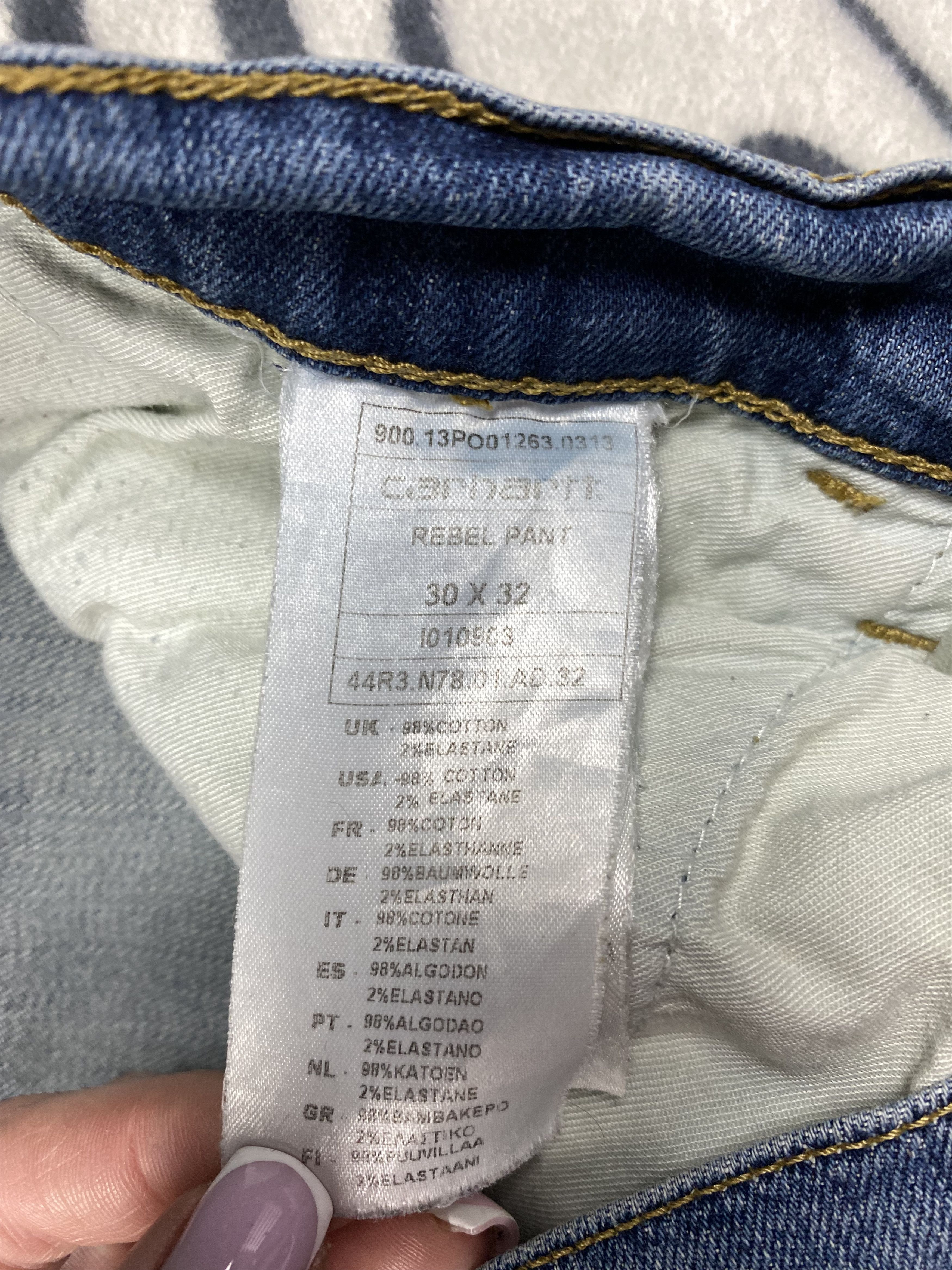 Carhartt Wip Carhartt Vintage Denim Pants Skinny Jeans Size US 30 / EU 46 - 6 Thumbnail