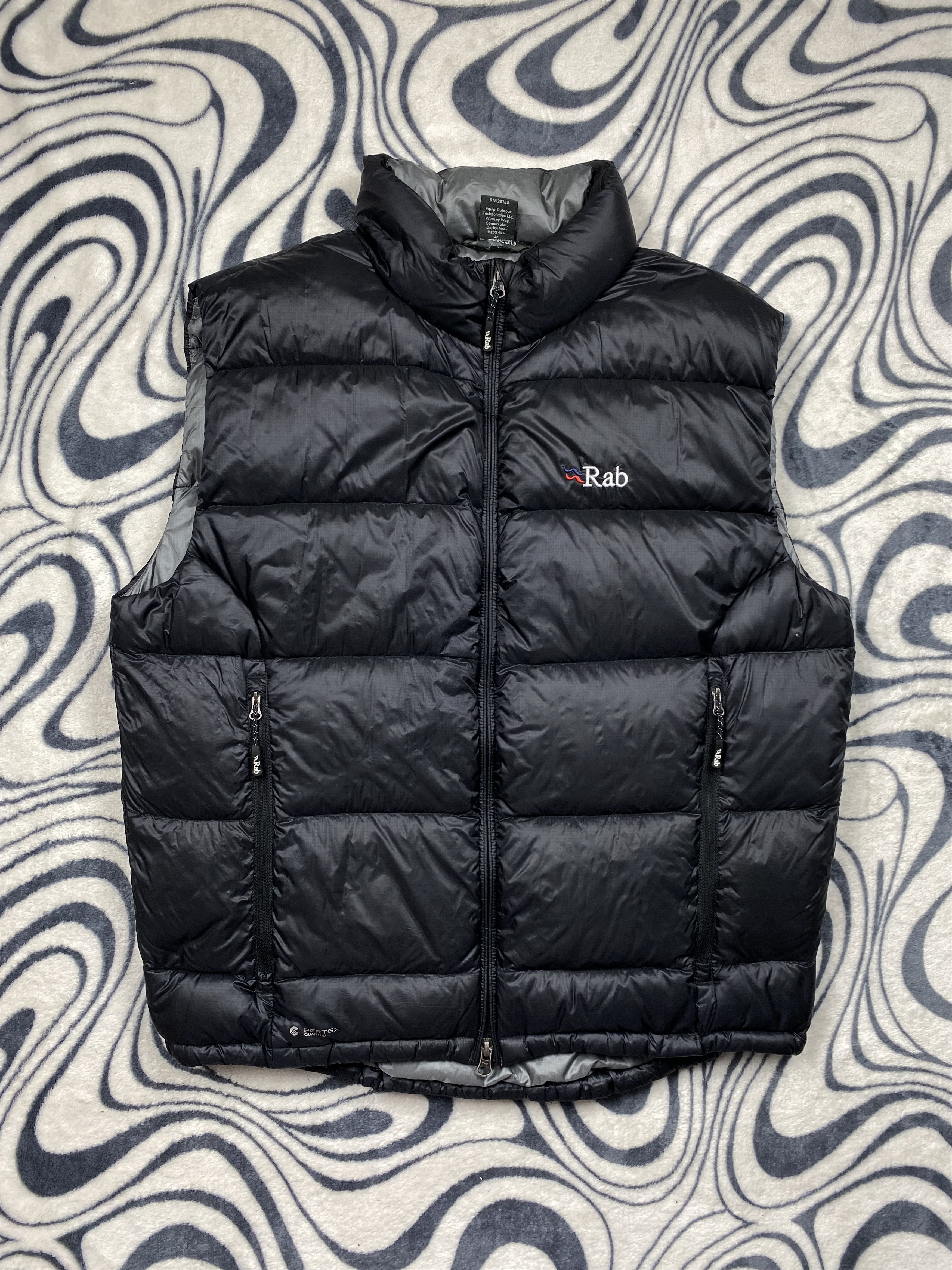 image of Rab Vintage Goose Down Puffer Vest in Black, Men's (Size XL)