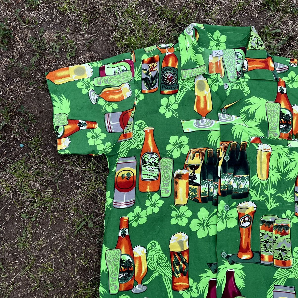 Vintage Vintage 90s All Over Print Beer Shots Hawaiian Shirt Rave M Size US M / EU 48-50 / 2 - 3 Thumbnail