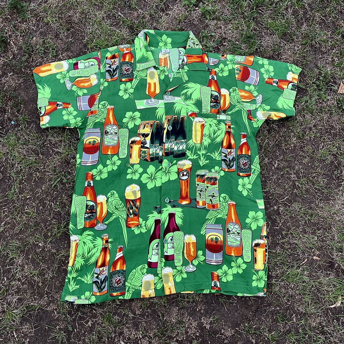 Vintage Vintage 90s All Over Print Beer Shots Hawaiian Shirt Rave M Size US M / EU 48-50 / 2 - 1 Thumbnail