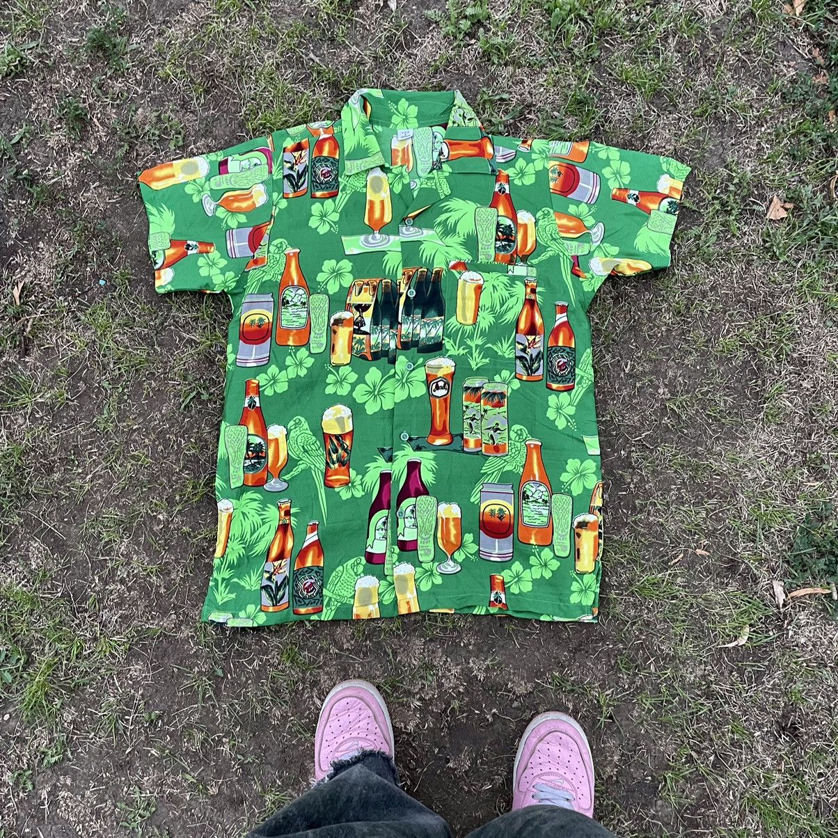 Vintage Vintage 90s All Over Print Beer Shots Hawaiian Shirt Rave M Size US M / EU 48-50 / 2 - 5 Thumbnail