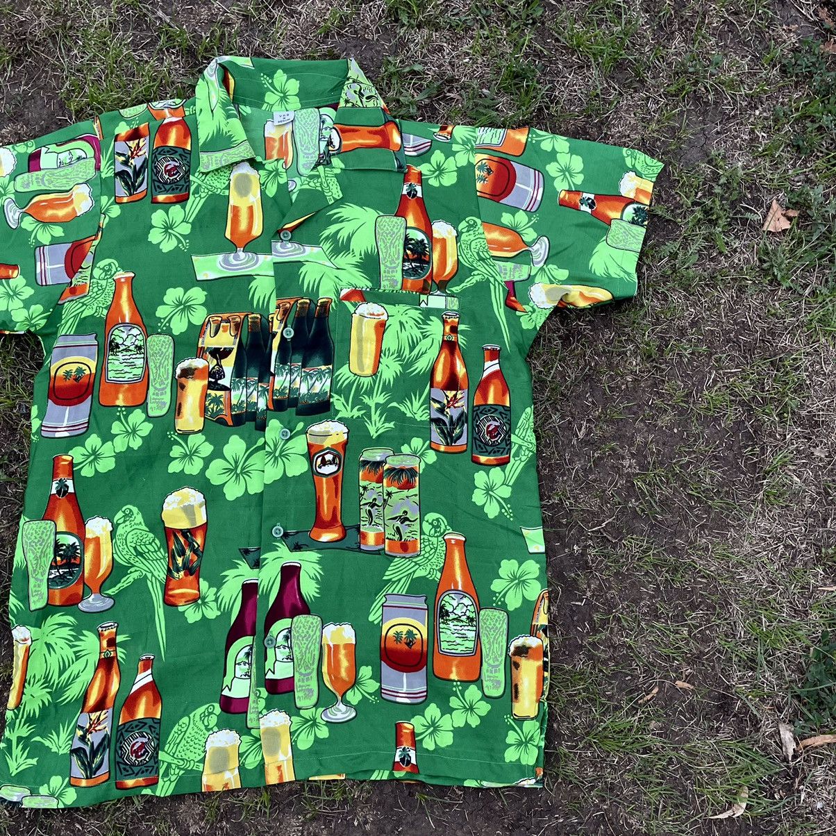 Vintage Vintage 90s All Over Print Beer Shots Hawaiian Shirt Rave M Size US M / EU 48-50 / 2 - 2 Thumbnail