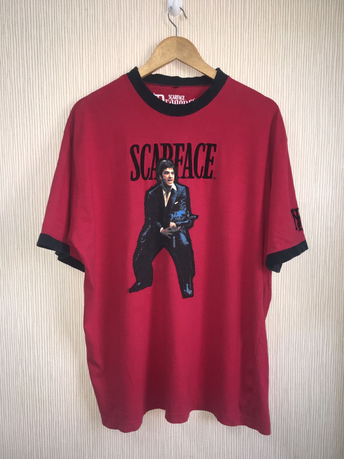 Scarface dragon fly clothing embroidery movie tee