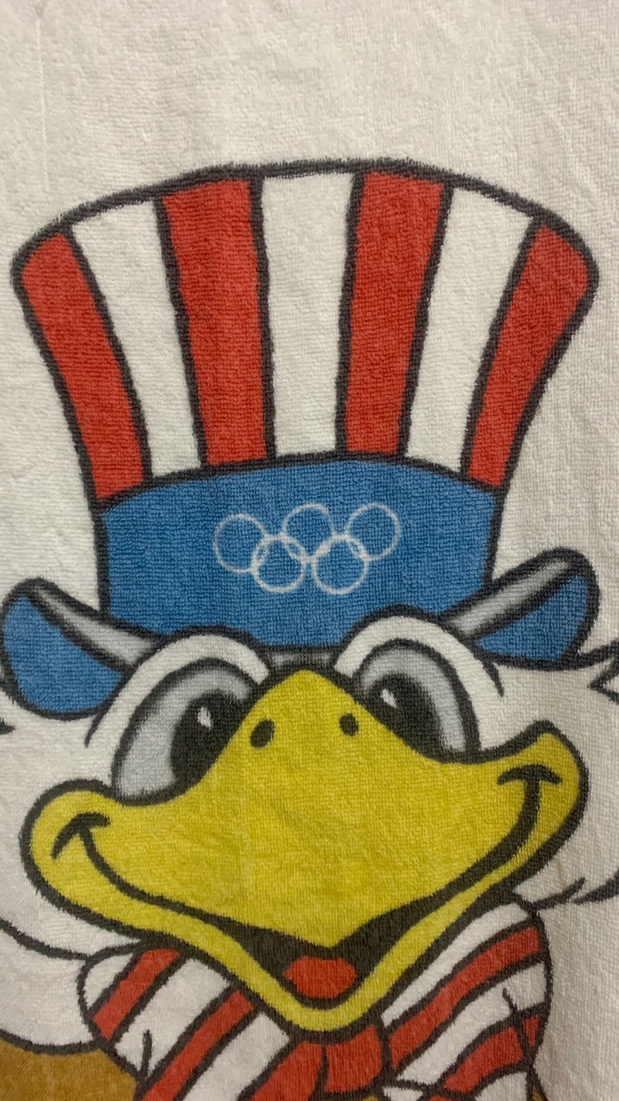 USA Olympics × Vintage RARE ! 1984 LOS ANGELES OLYMPIC SAM THE EAGLE HUGE TOWEL Size ONE SIZE - 2 Thumbnail