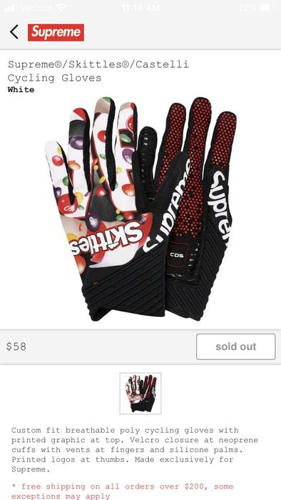 Supreme Supreme®/Skittles®/Castelli Cycling Gloves | Grailed