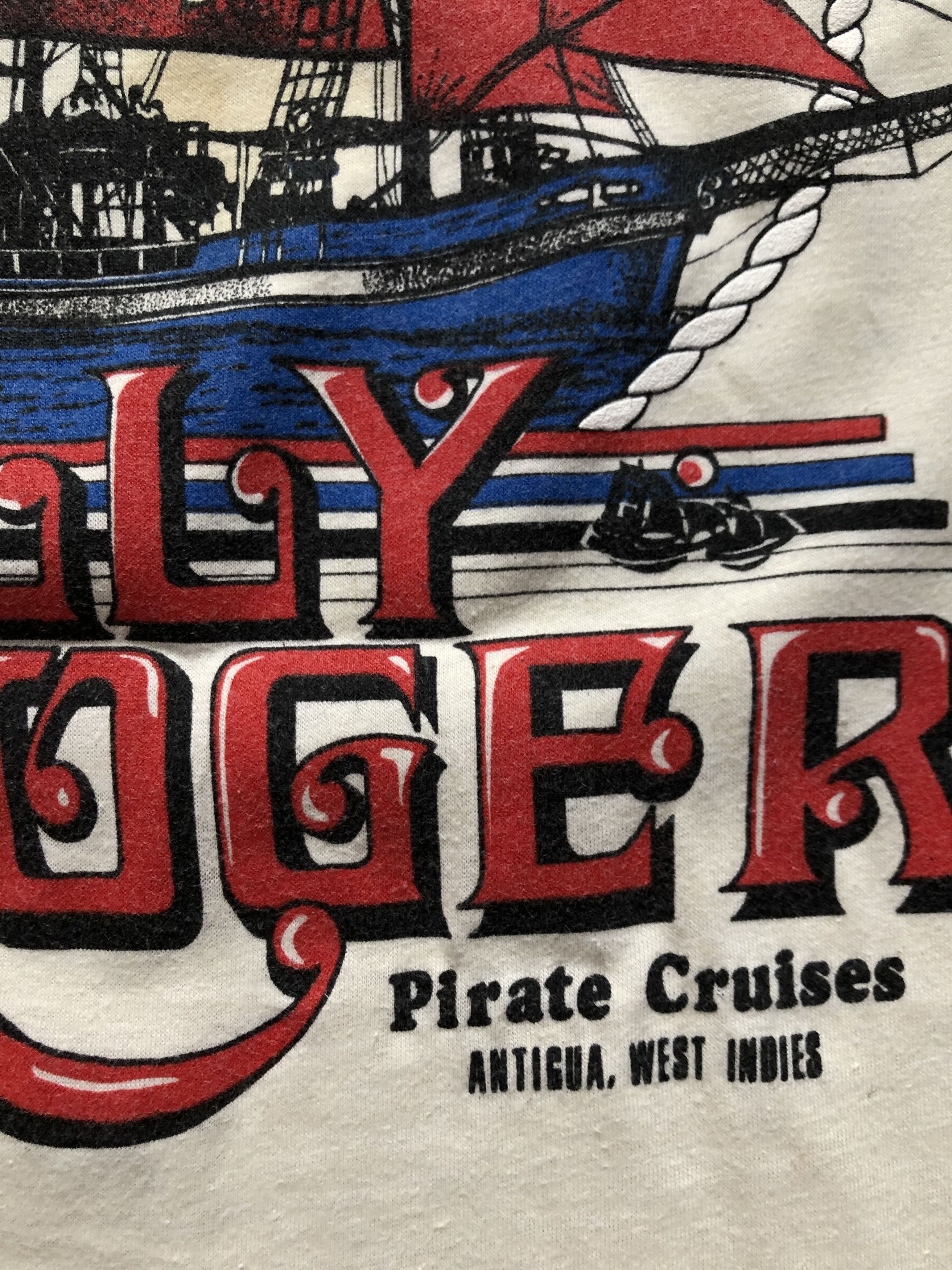 Vintage Vintage Jolly Roger Pirate Cruises 1990's Tee Shirt Y2K Hype Size US XL / EU 56 / 4 - 6 Thumbnail