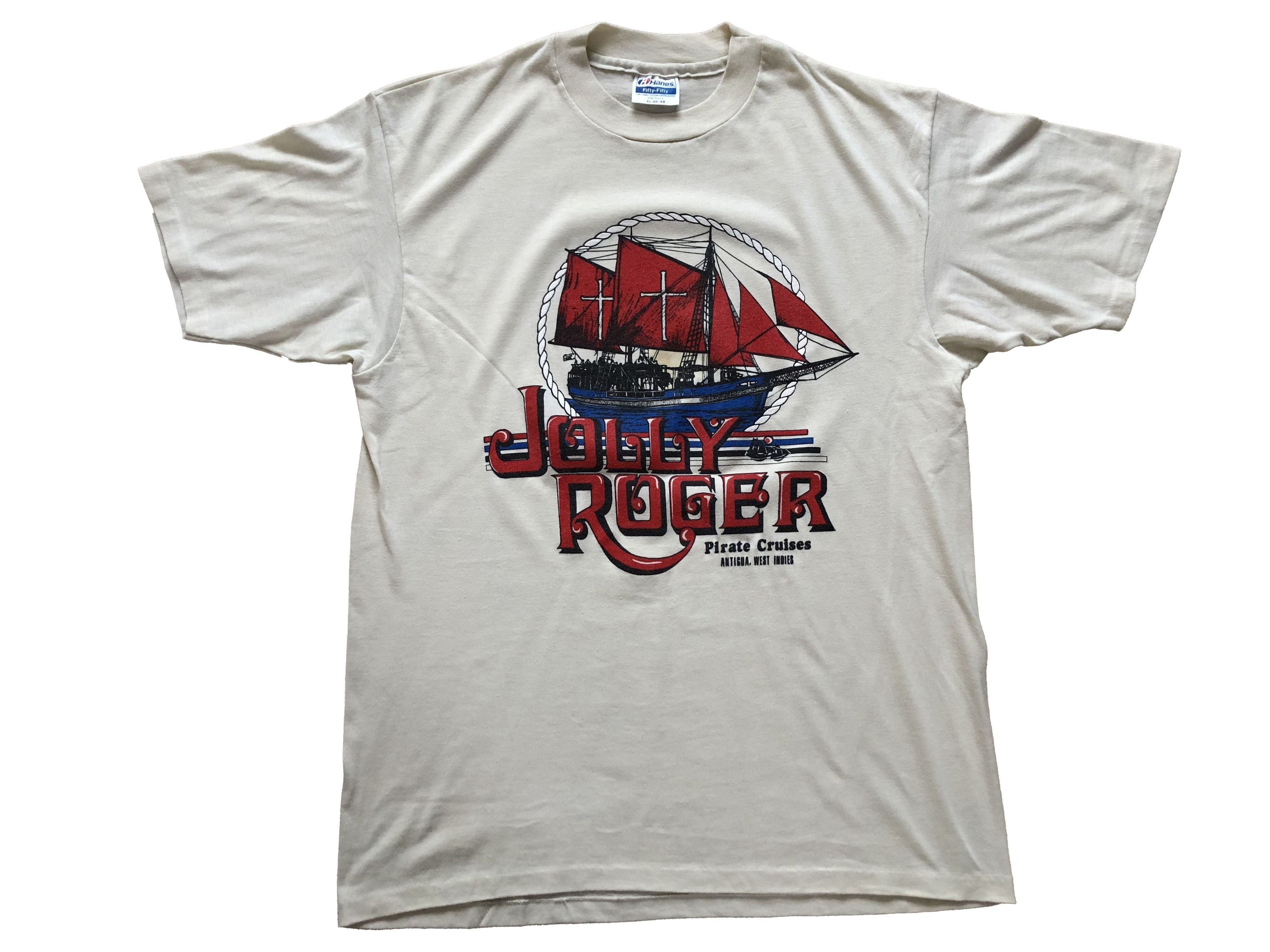 Vintage Vintage Jolly Roger Pirate Cruises 1990's Tee Shirt Y2K Hype Size US XL / EU 56 / 4 - 1 Thumbnail