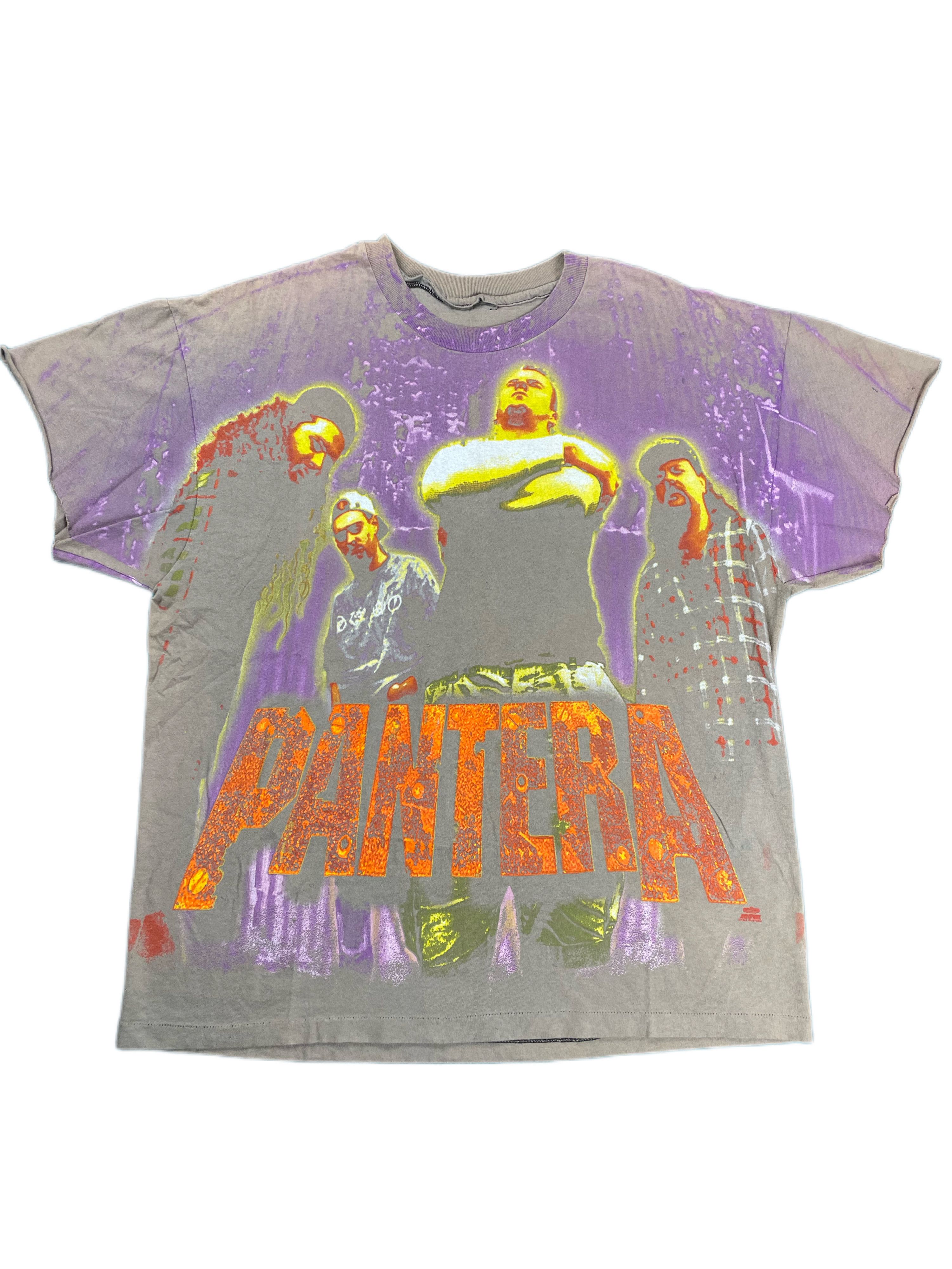 Band Tees × Vintage 1996 vintage Pantera All Over Print Graphic Tee Size US L / EU 52-54 / 3 - 1 Thumbnail