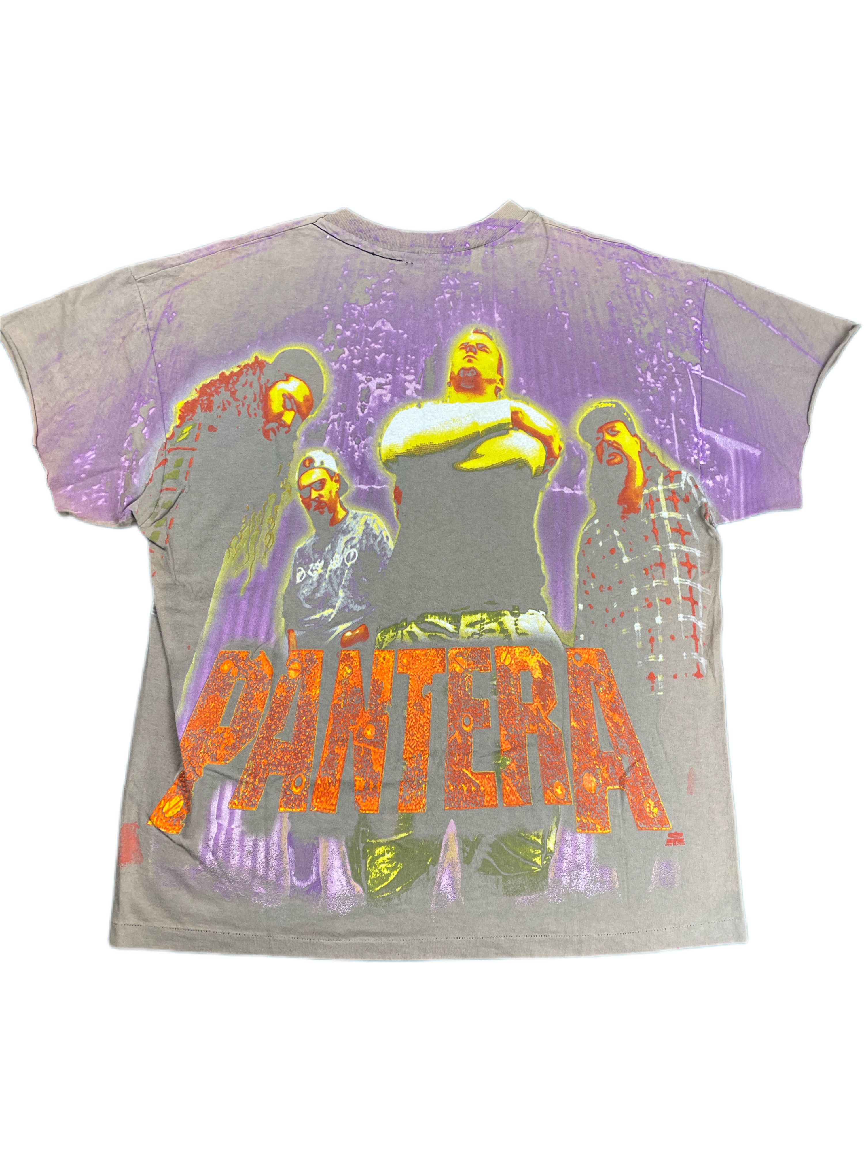 Band Tees × Vintage 1996 vintage Pantera All Over Print Graphic Tee Size US L / EU 52-54 / 3 - 2 Thumbnail