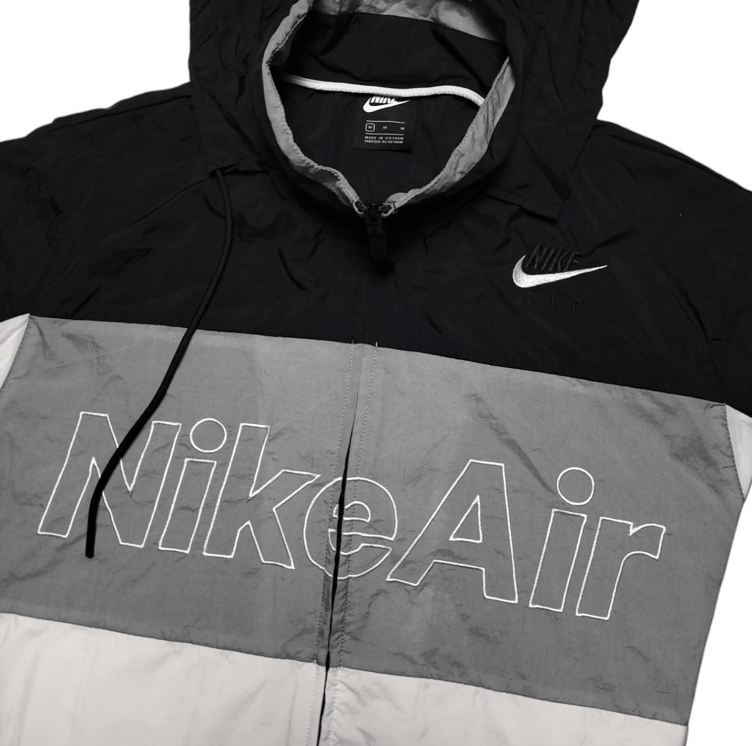 Nike outlets Air woven windbreaker jacket in white/black