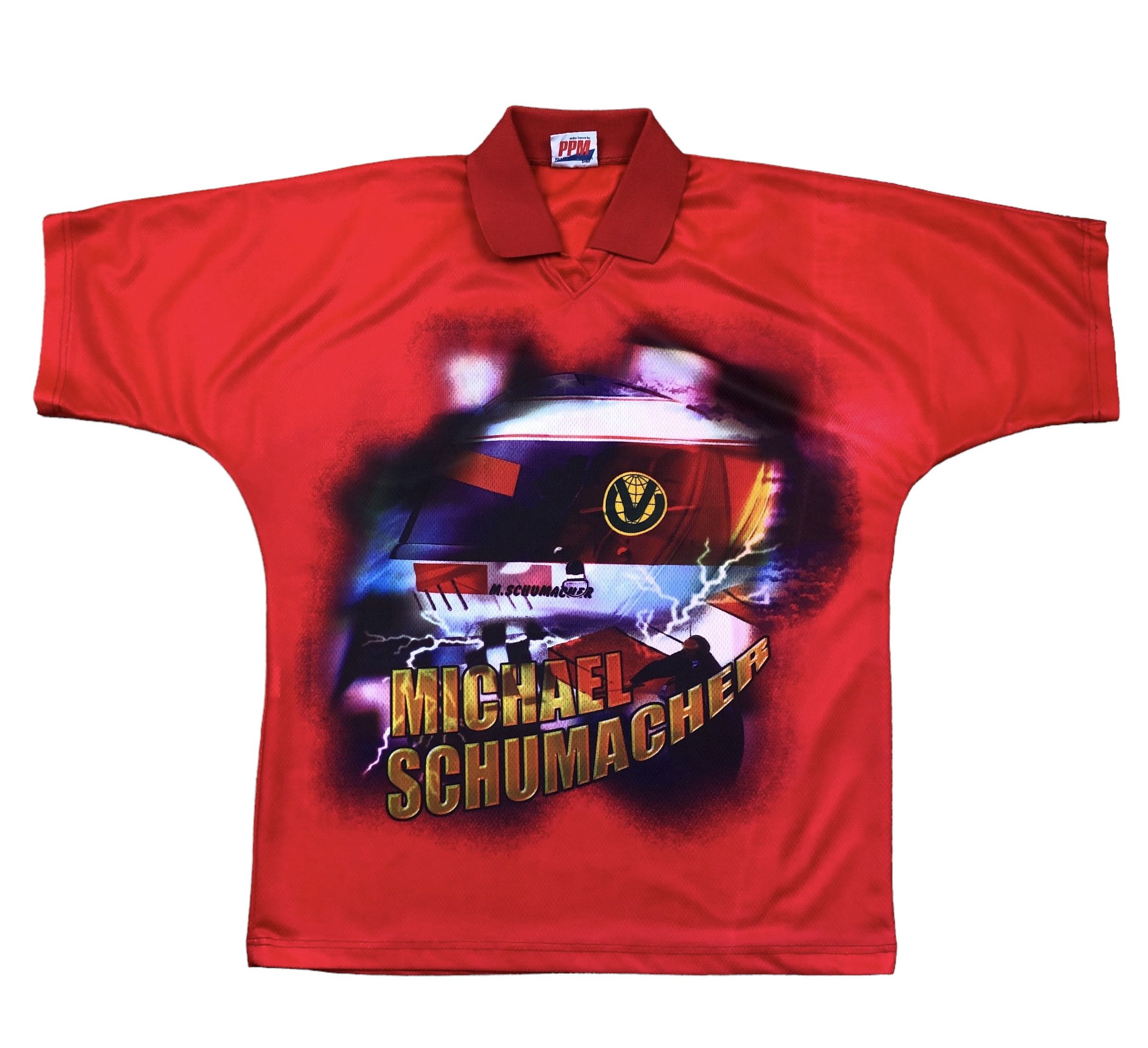 Ferrari × Vintage Vintage Michael Schumacher Racing Ferrari Tee Jersey Rare Size US XL / EU 56 / 4 - 1 Thumbnail
