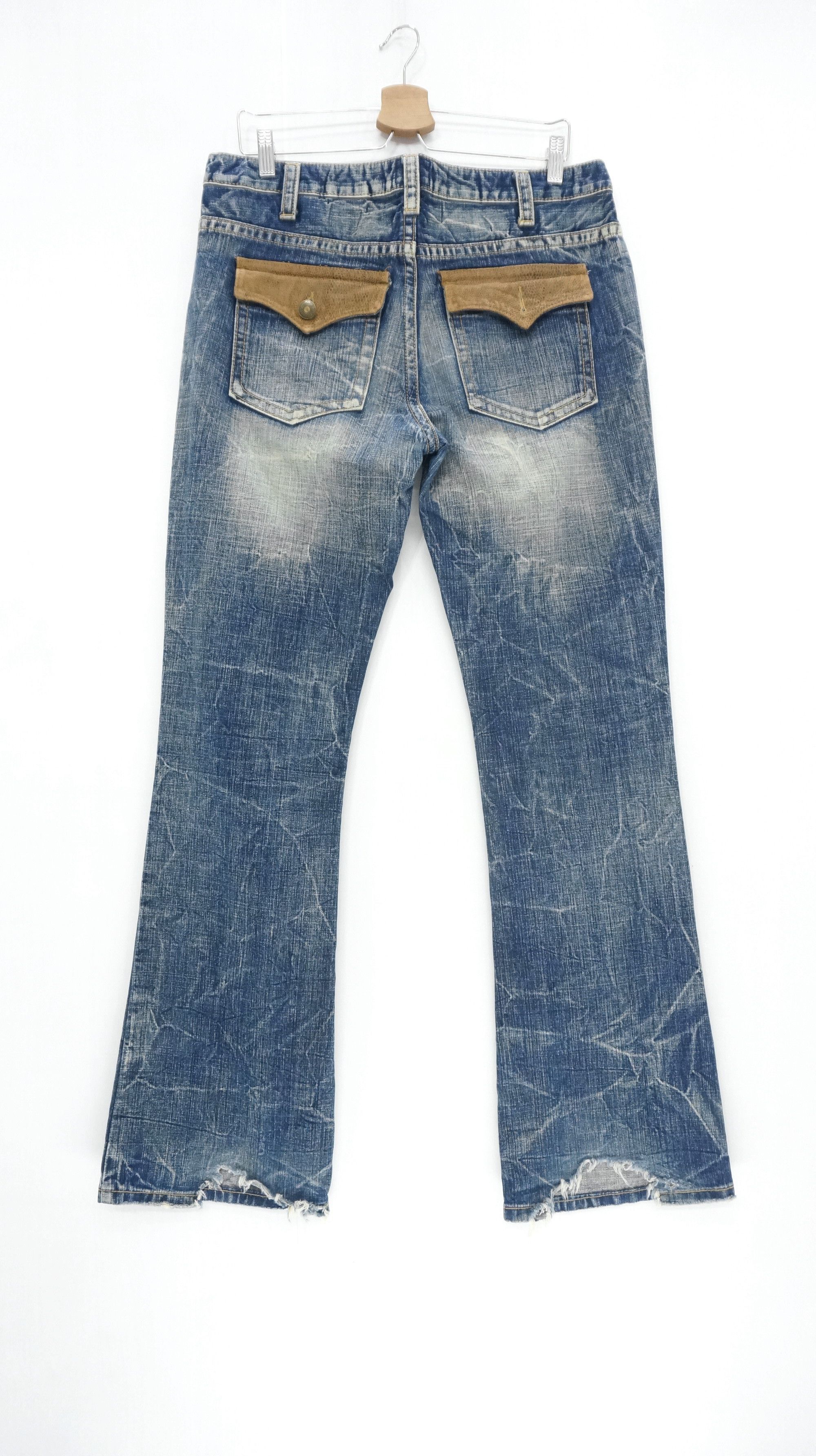 Japanese Brand VTG RARE 🔥 Flared OZZ-FIRST PINBALL Distressed Jeans Size US 34 / EU 50 - 3 Thumbnail