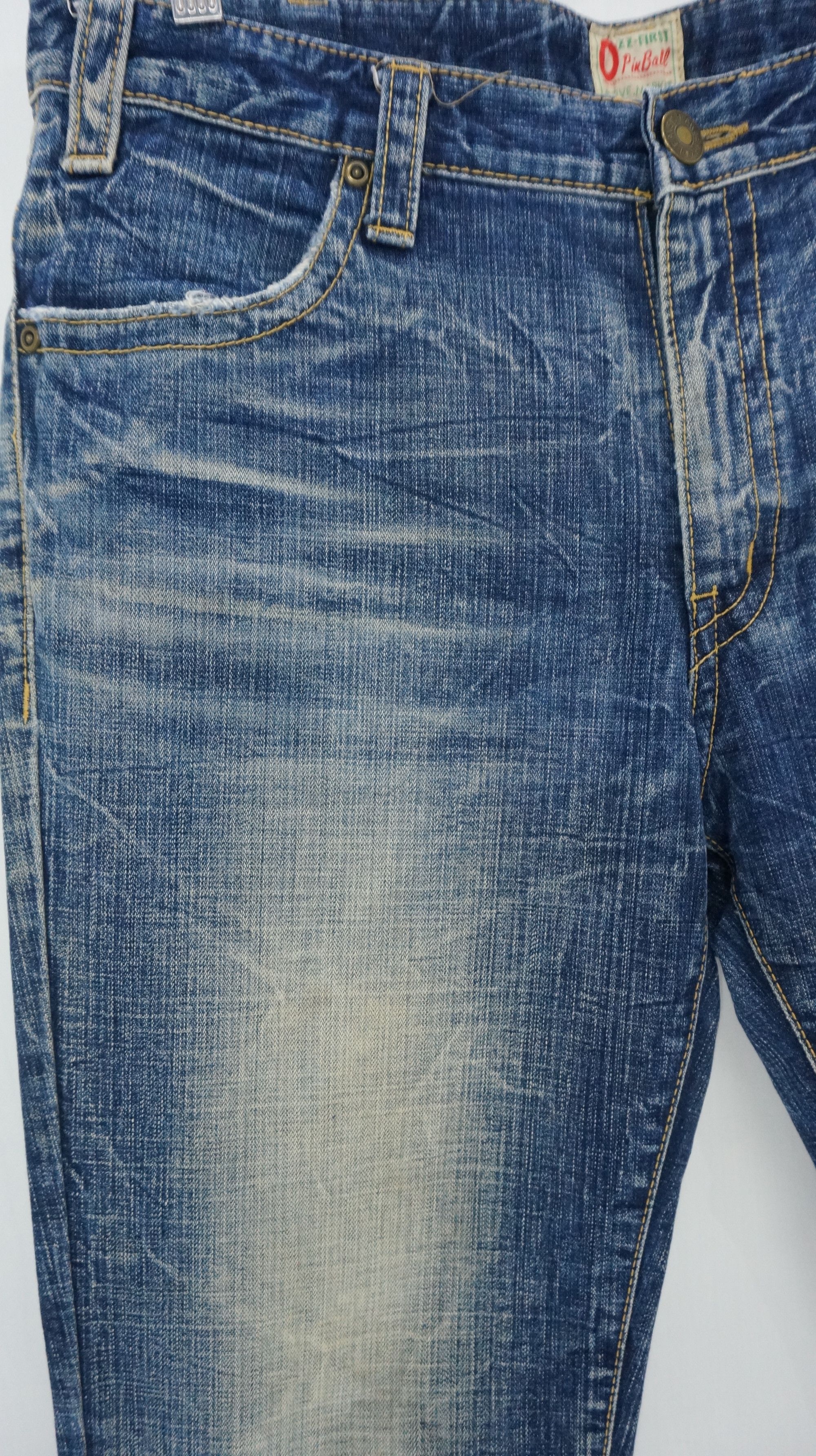 Japanese Brand VTG RARE 🔥 Flared OZZ-FIRST PINBALL Distressed Jeans Size US 34 / EU 50 - 6 Thumbnail