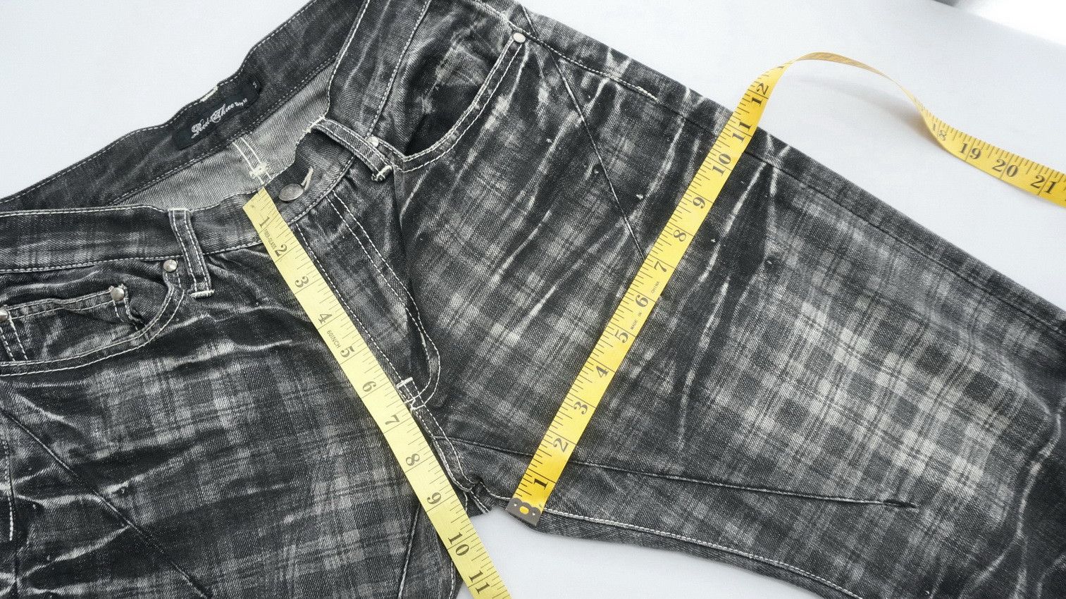 Japanese Brand Vintage 🔥 ROOT THREE Japan Check Distressed Jeans Size US 30 / EU 46 - 11 Thumbnail