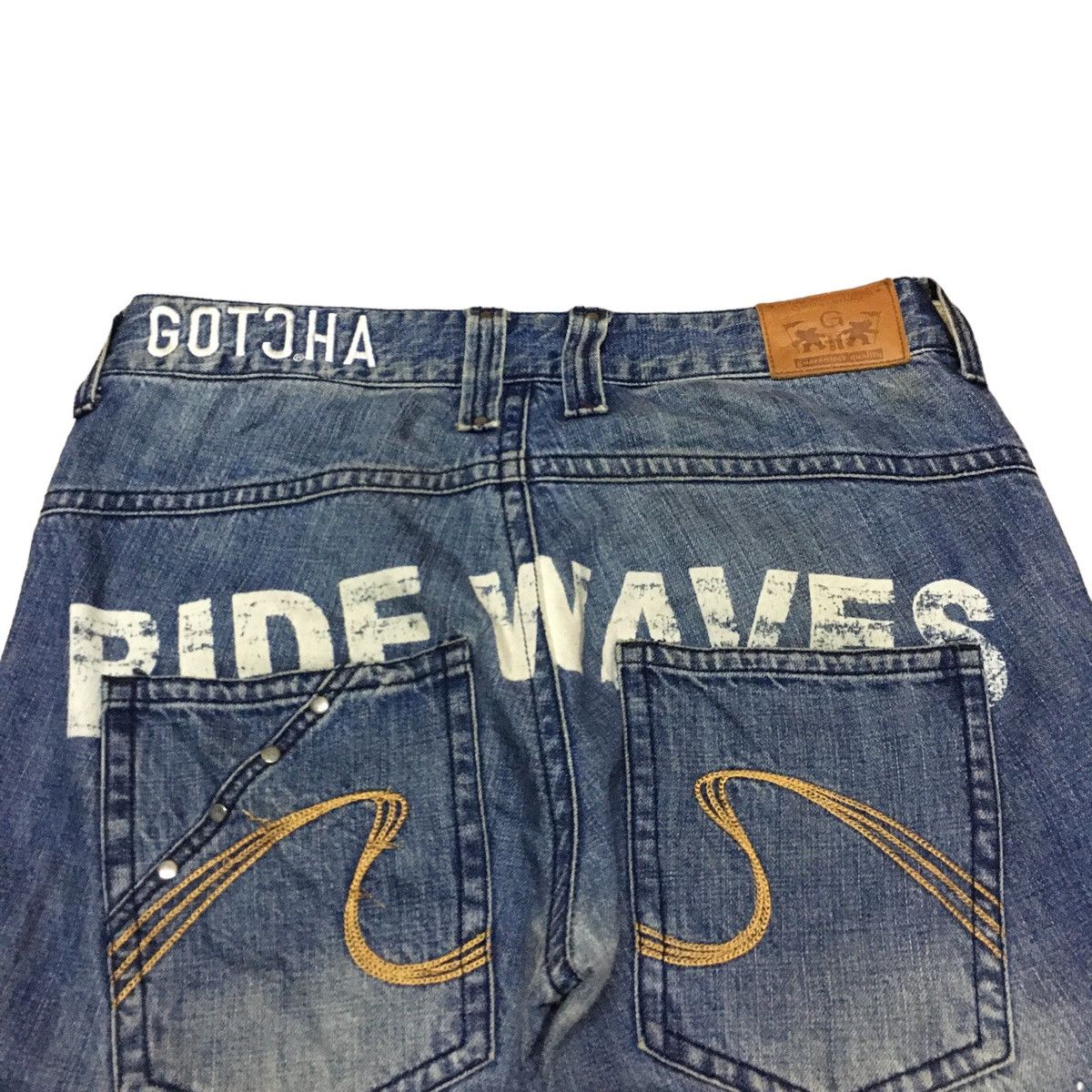 Gotcha × Japanese Brand × Vintage Rare Vintage Japanese Brand Gotcha Distressed Jeans 1990s Size US 33 - 3 Thumbnail