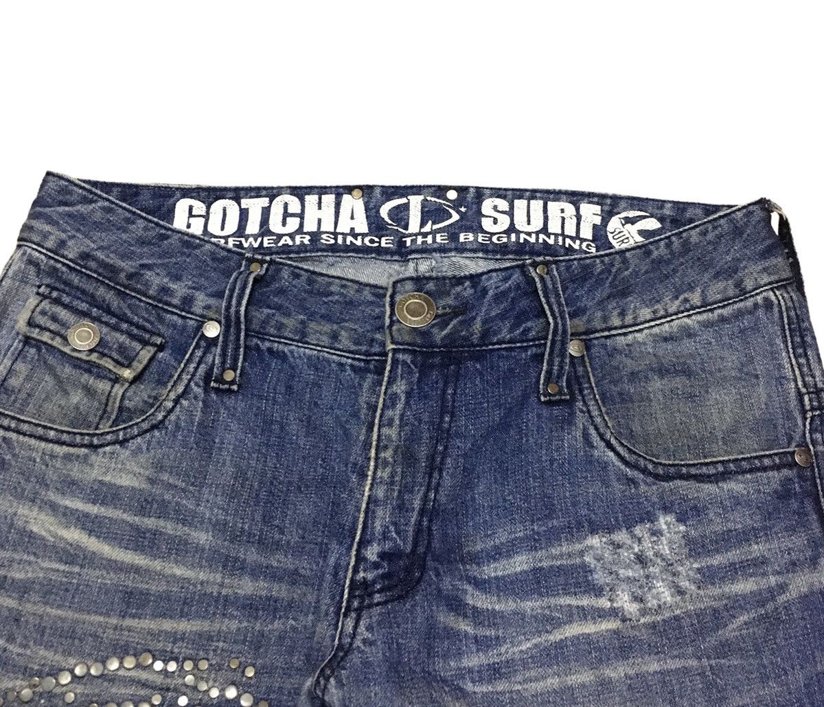 Gotcha × Japanese Brand × Vintage Rare Vintage Japanese Brand Gotcha Distressed Jeans 1990s Size US 33 - 4 Thumbnail