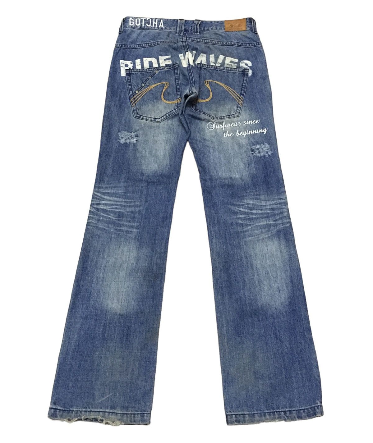 Gotcha × Japanese Brand × Vintage Rare Vintage Japanese Brand Gotcha Distressed Jeans 1990s Size US 33 - 1 Thumbnail