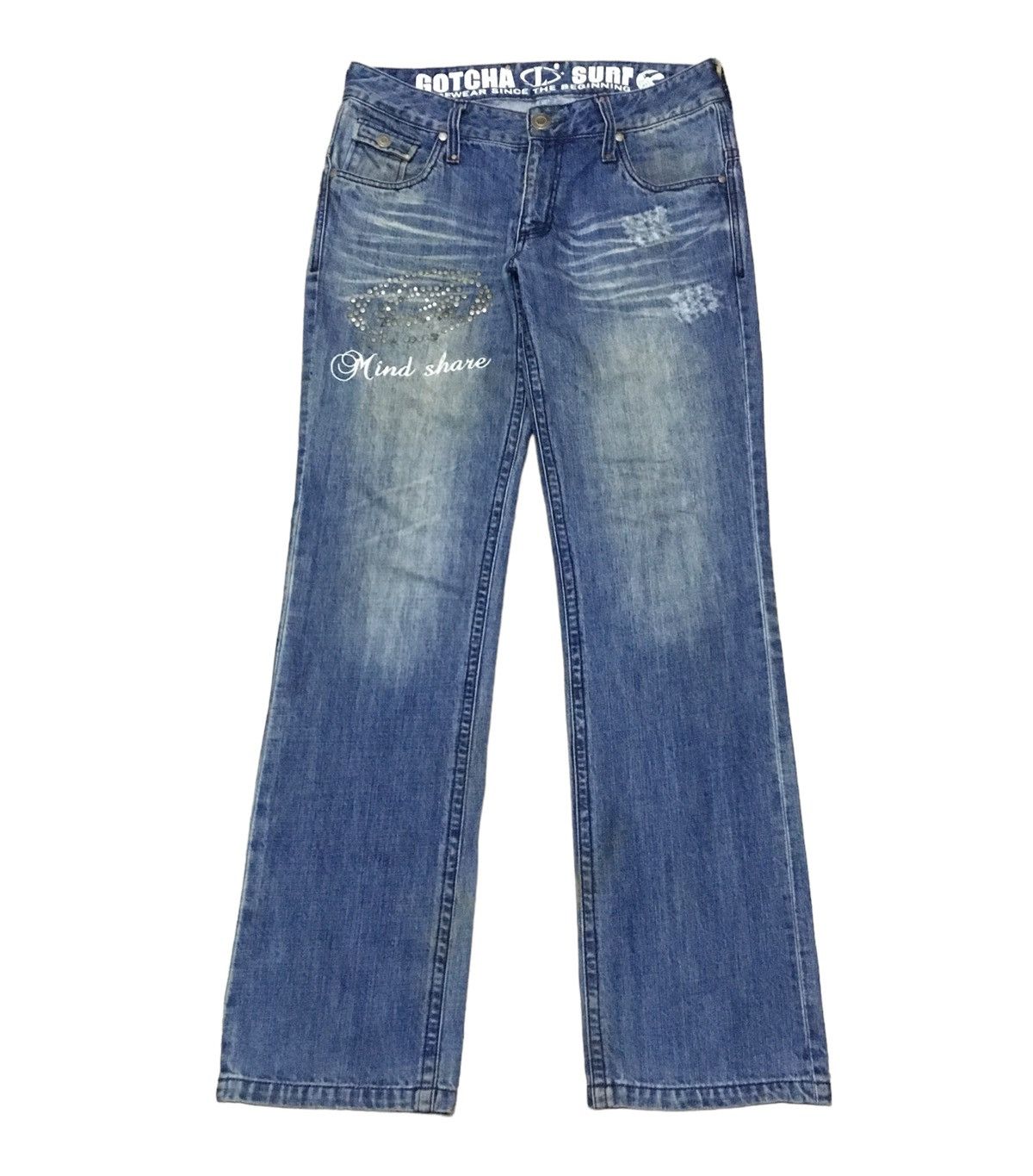 Gotcha × Japanese Brand × Vintage Rare Vintage Japanese Brand Gotcha Distressed Jeans 1990s Size US 33 - 2 Thumbnail