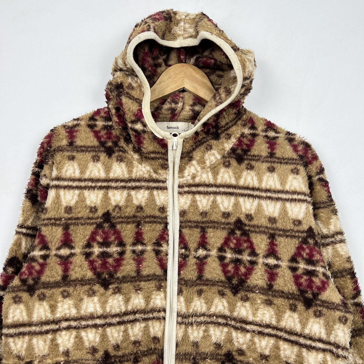 Japanese Brand Vintage Famock Fleece Aztec Navajo Native Hoodie J0010 Size US M / EU 48-50 / 2 - 2 Thumbnail