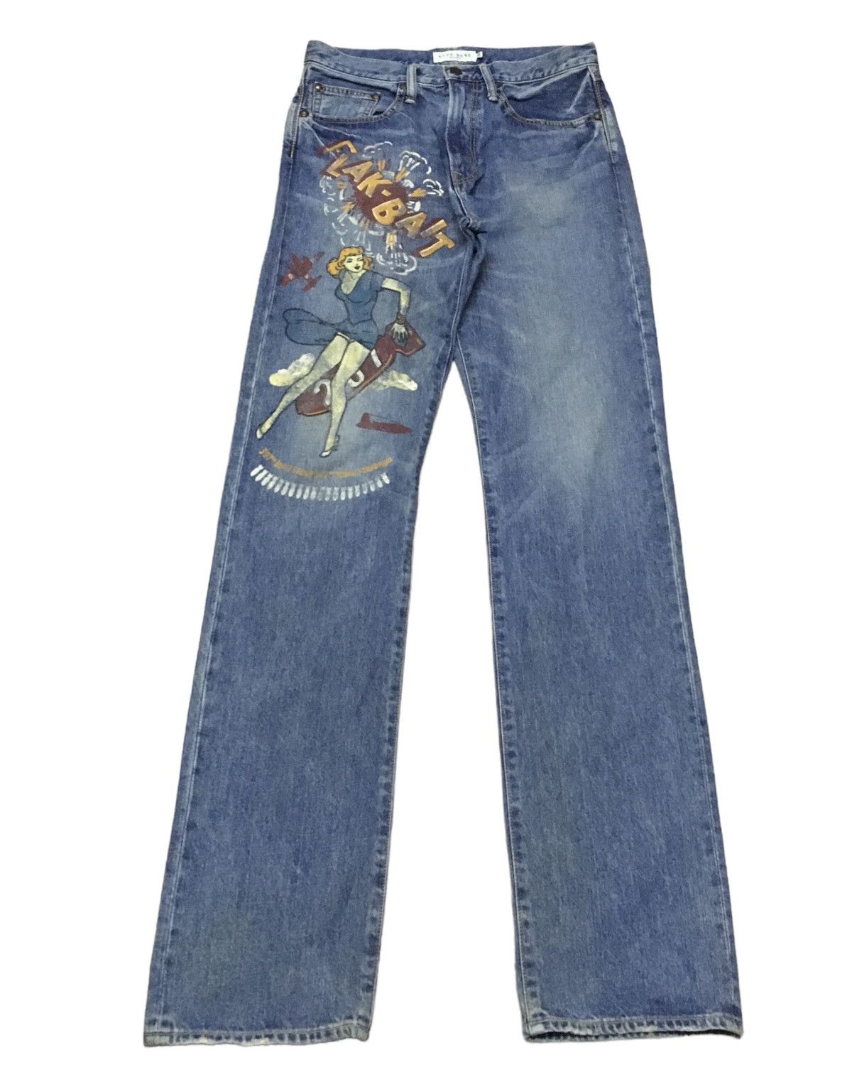 Avirex × If Six Was Nine × Tornado Mart Rare Design Vintage Brand Avirex Sexy Girl Jeans 1990s Size US 30 / EU 46 - 1 Thumbnail