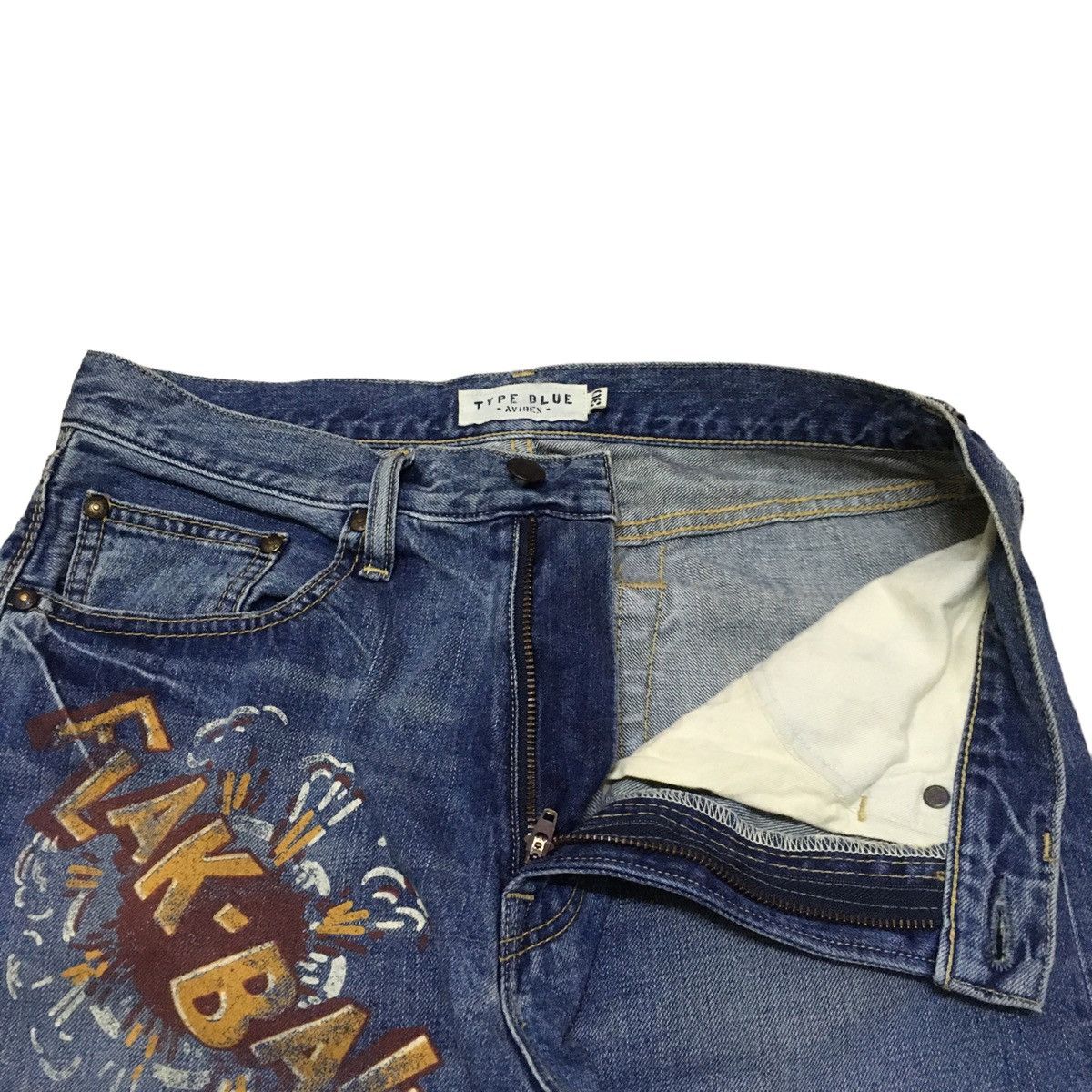Avirex × If Six Was Nine × Tornado Mart Rare Design Vintage Brand Avirex Sexy Girl Jeans 1990s Size US 30 / EU 46 - 6 Thumbnail