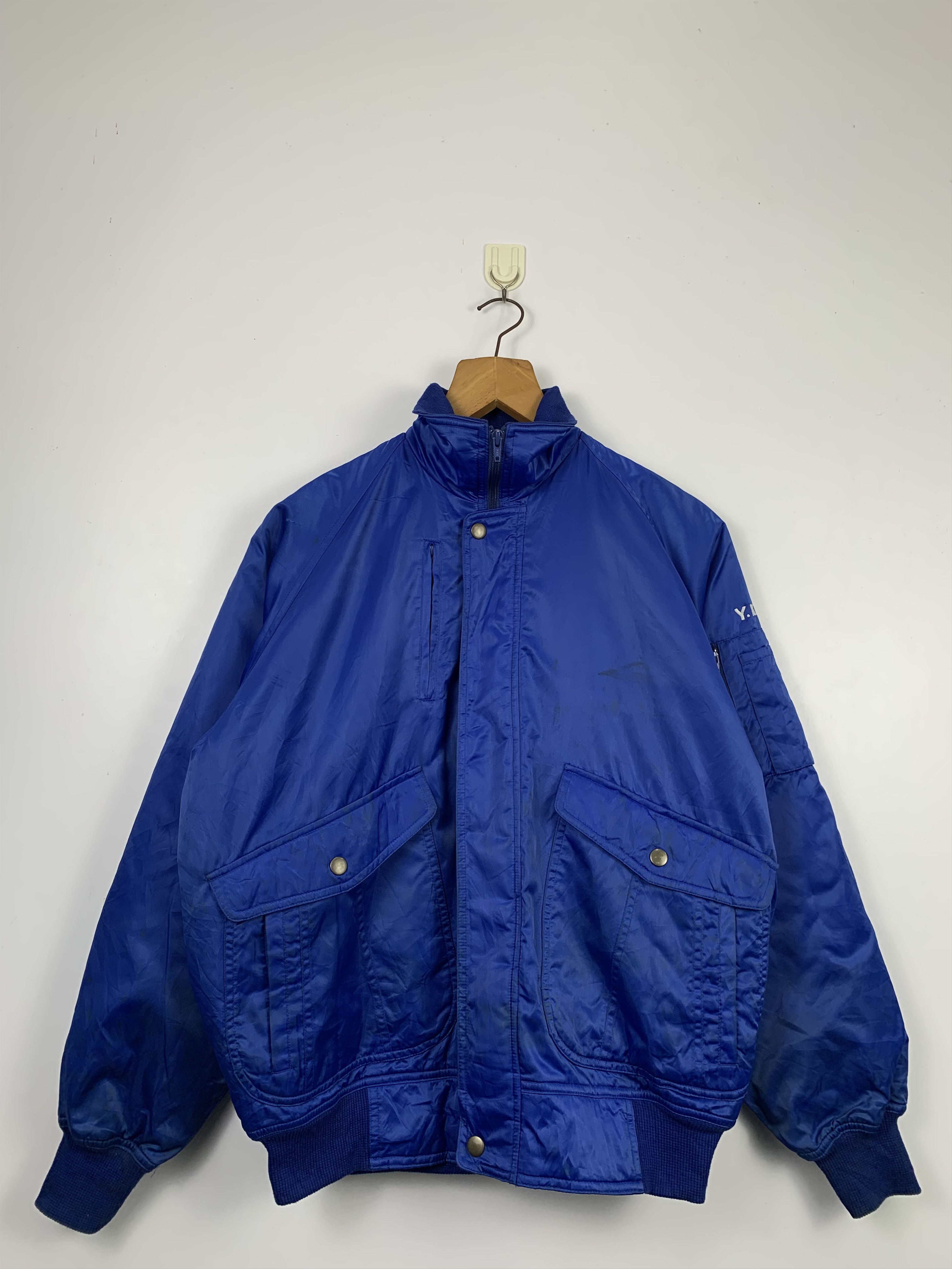 image of Vintage Jichodo Unique Bombers Jacket in Blue, Men's (Size Medium)